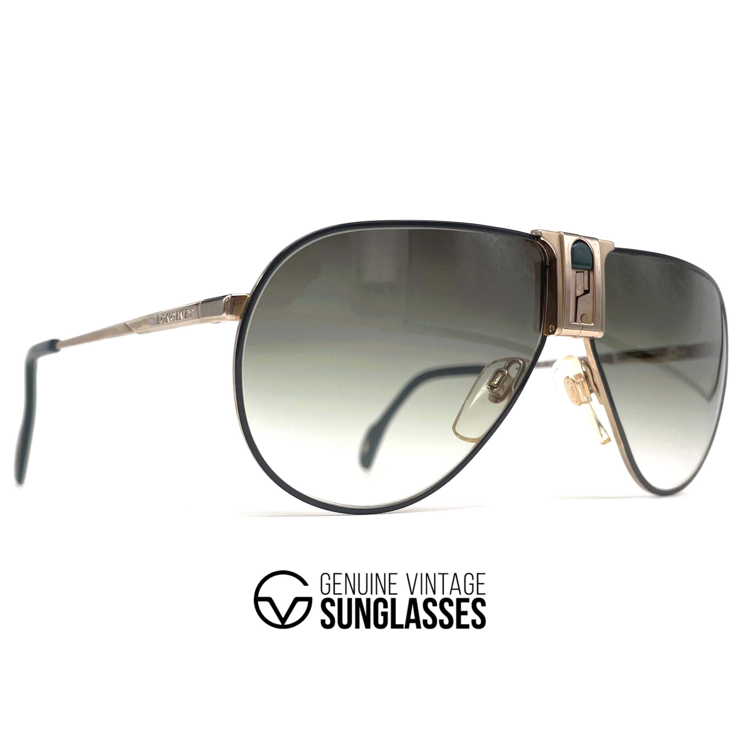 Vintage LONGINES 0154 METZLER rare designer aviator sunglasses