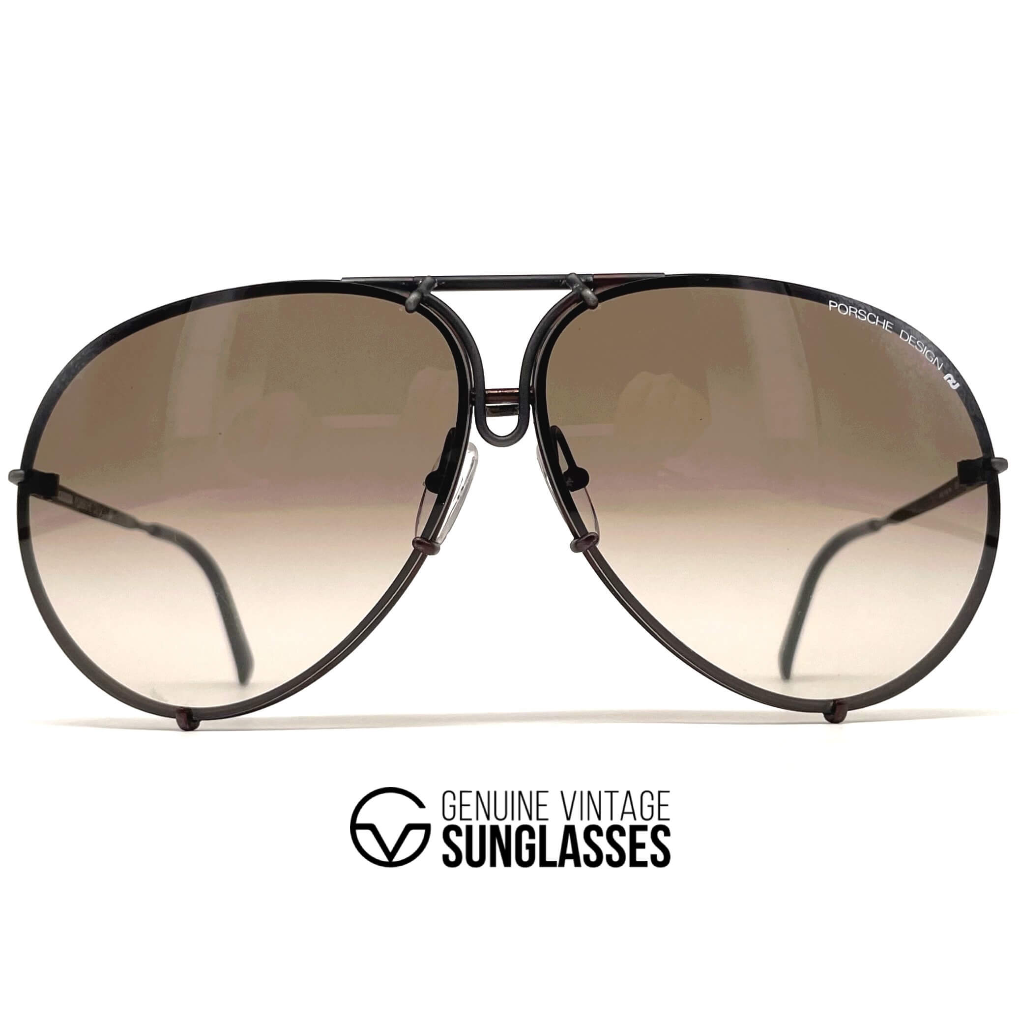 Vintage PORSCHE DESIGN by CARRERA 5621 black aviator sunglasses