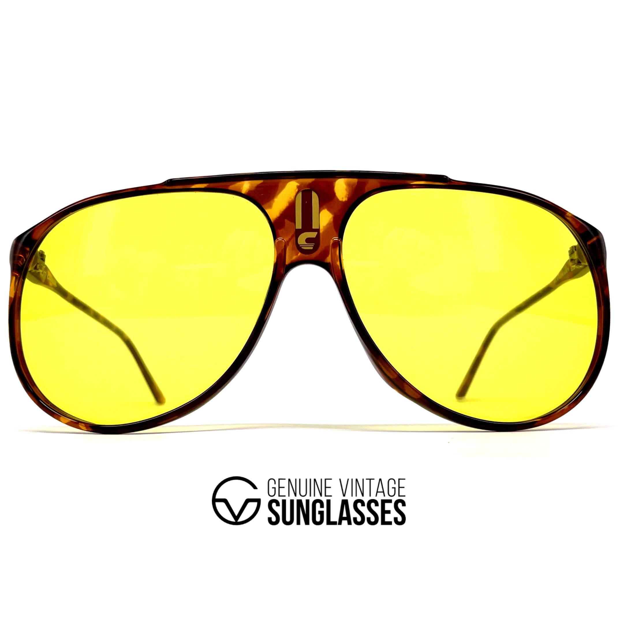 Vintage CARRERA 5424E kalichrome yellow aviator sunglasses