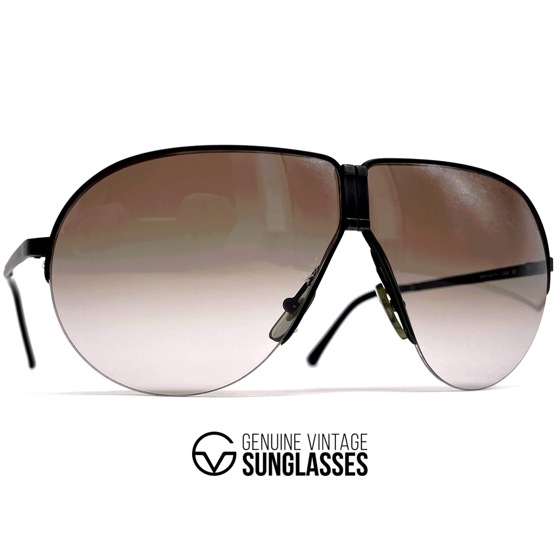 Vintage PORSCHE DESIGN by CARRERA 5628 rimless folding sunglasses