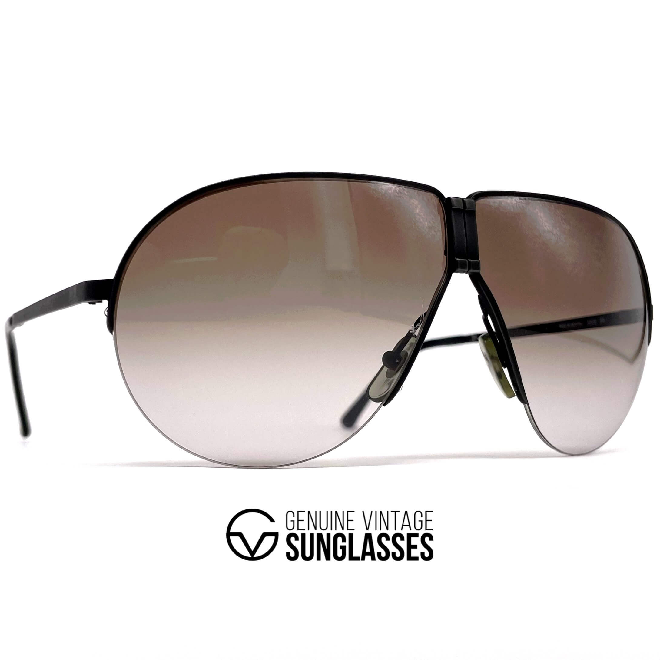 Vintage PORSCHE DESIGN by CARRERA 5628 rimless folding sunglasses