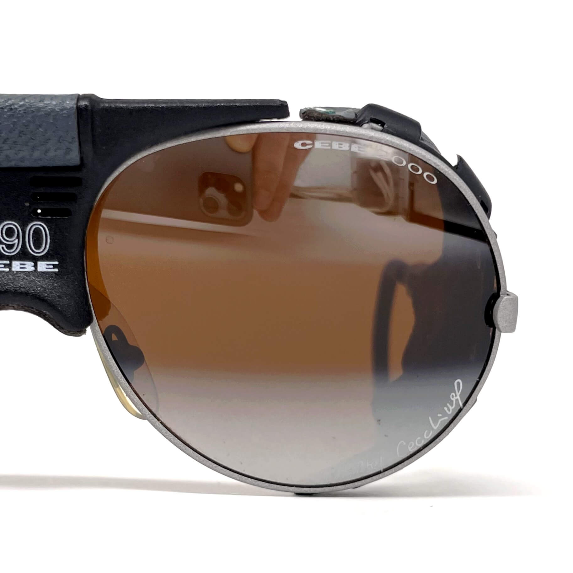 Vintage CEBE 390 Walter Cecchinel rare leather glacier sunglasses
