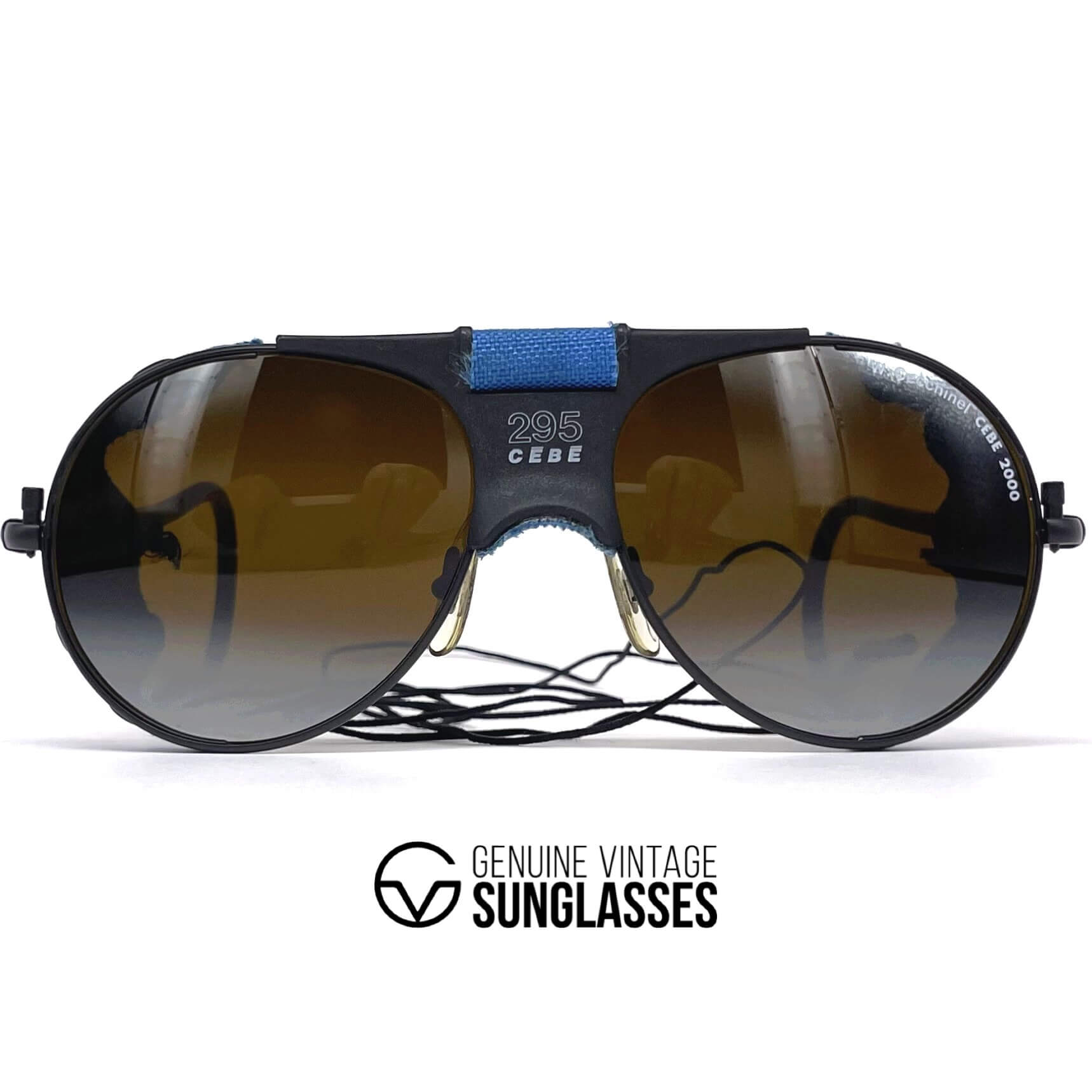 Vintage CEBE 295 Walter Cecchinel rare blue glacier sunglasses