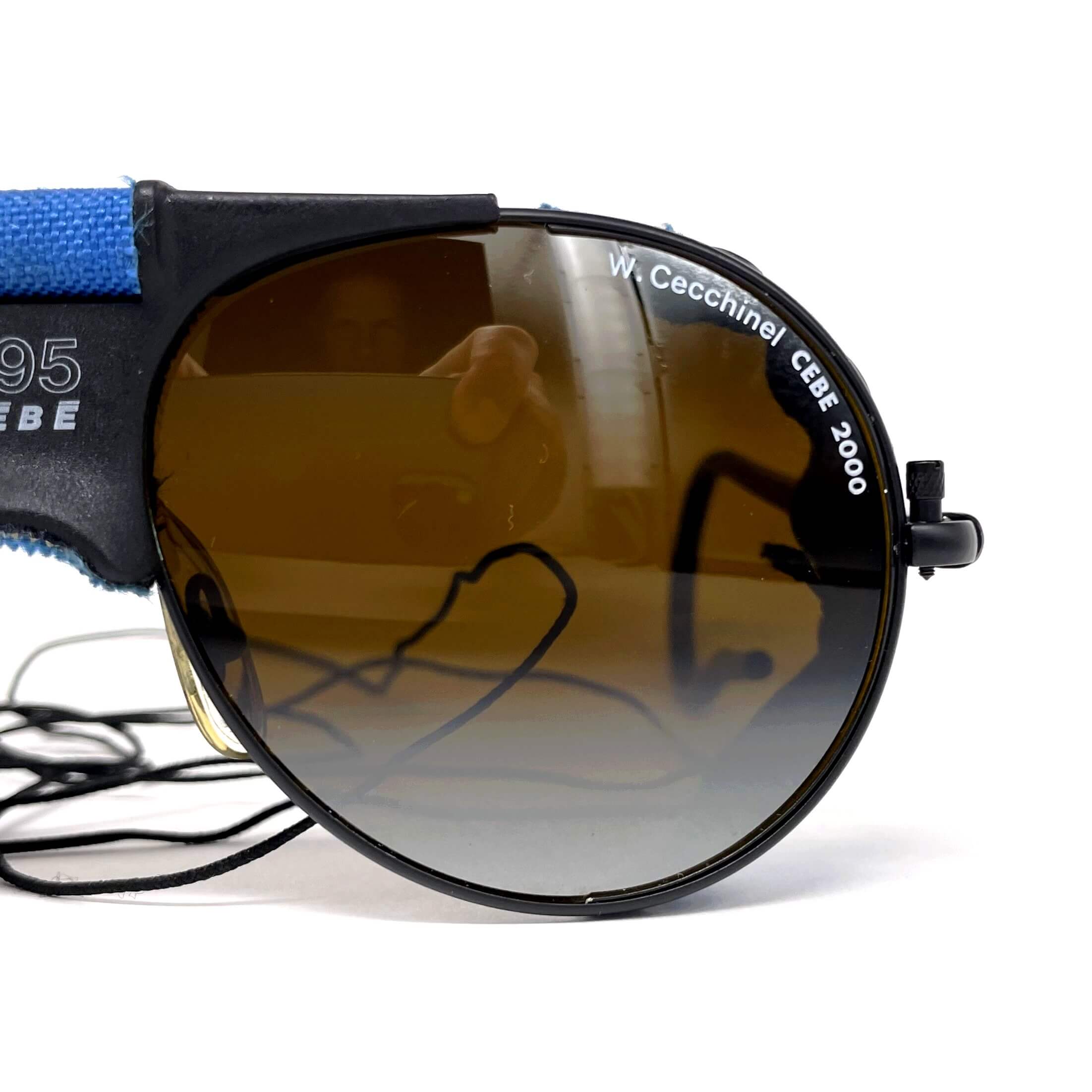 Vintage CEBE 295 Walter Cecchinel rare blue glacier sunglasses