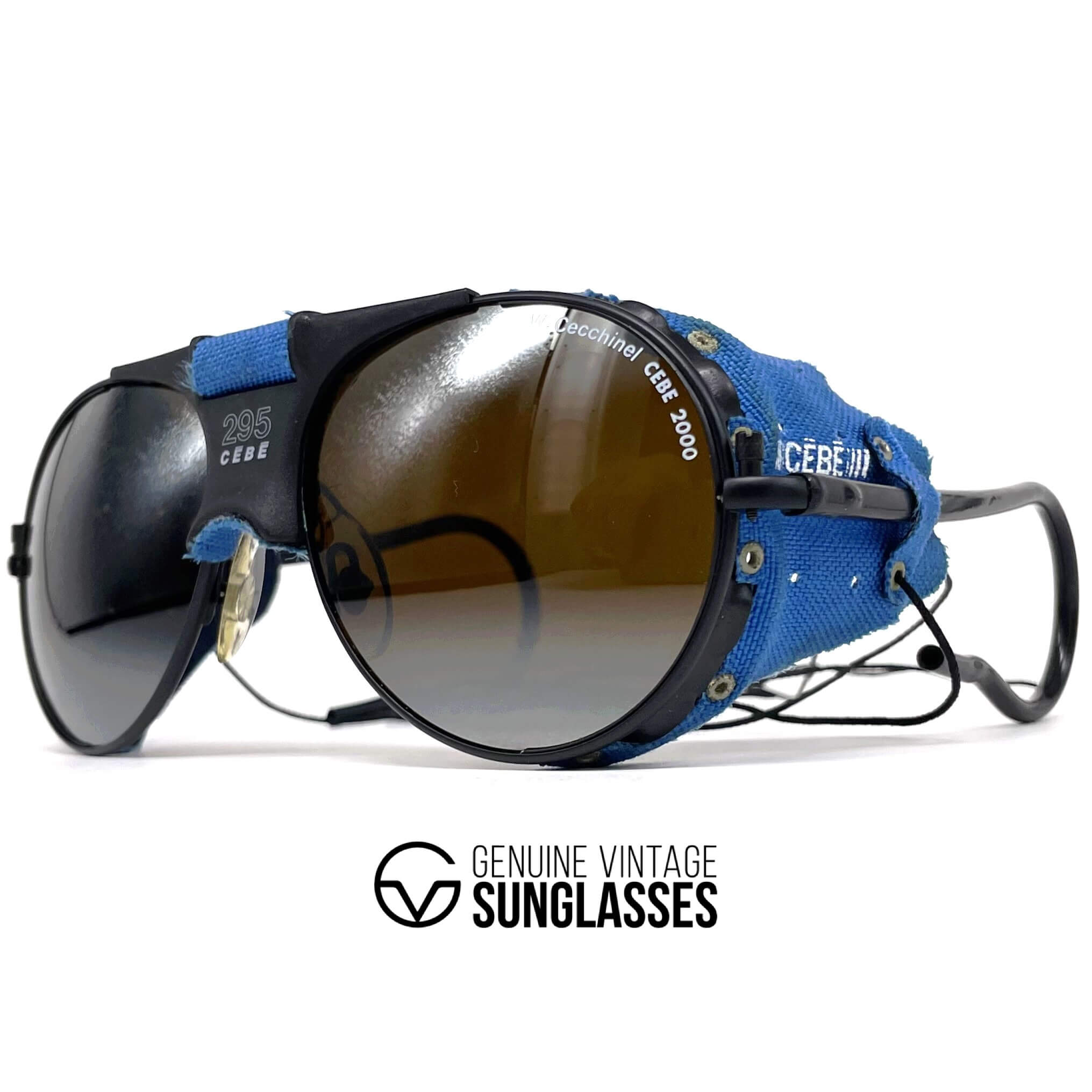 Vintage CEBE 295 Walter Cecchinel rare blue glacier sunglasses