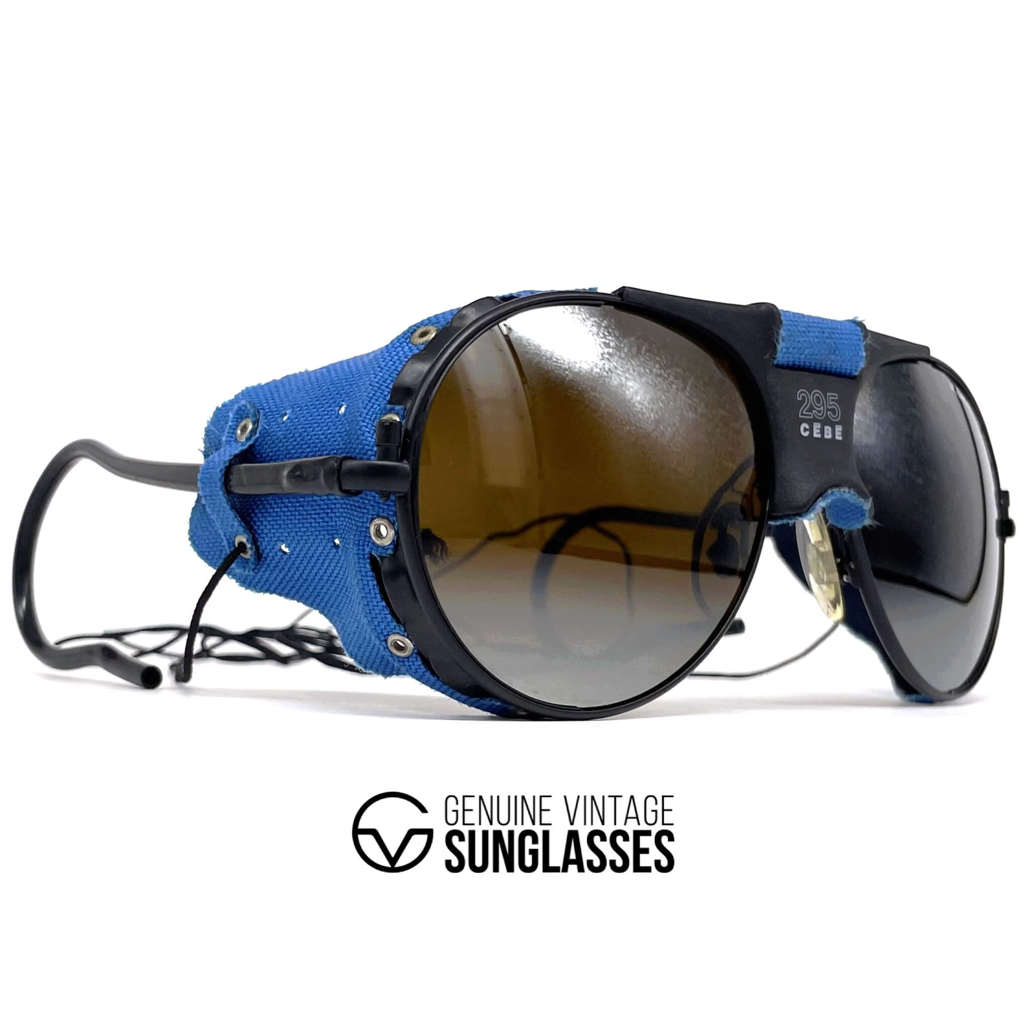 Vintage CEBE 295 Walter Cecchinel rare blue glacier sunglasses