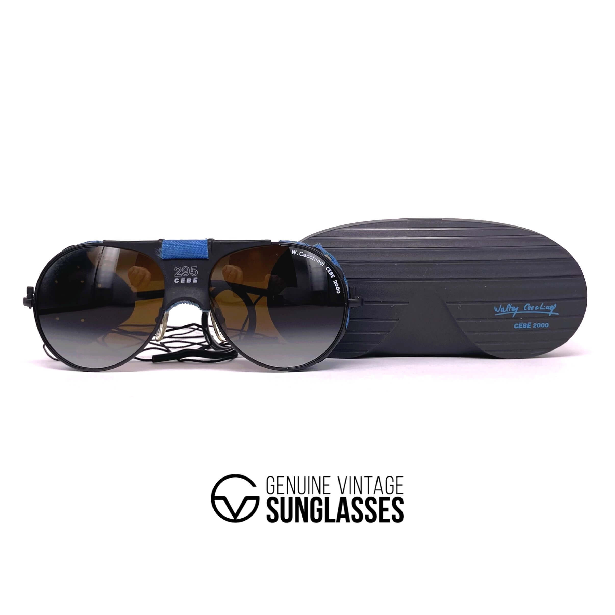 Vintage CEBE 295 Walter Cecchinel rare blue glacier sunglasses