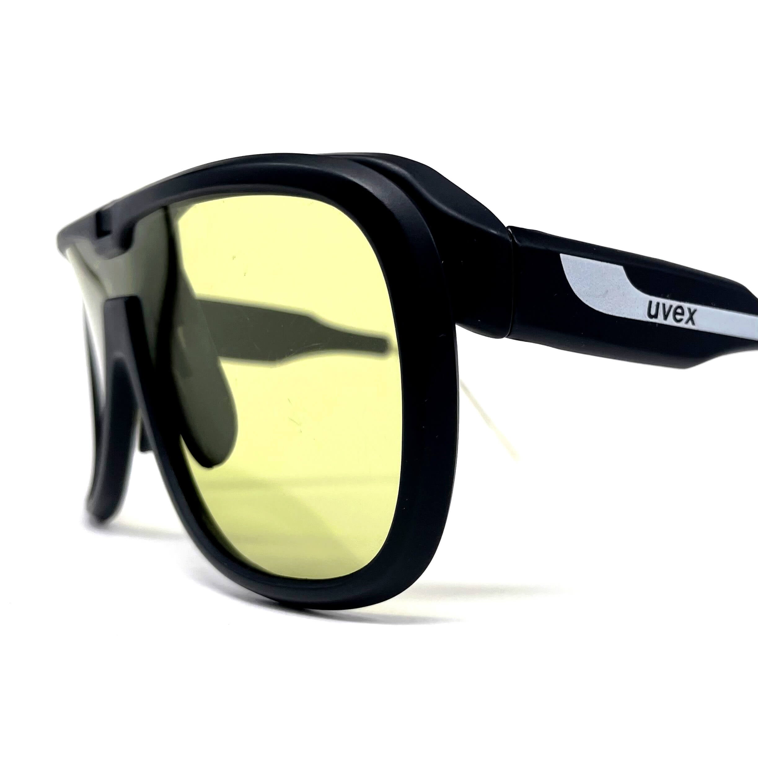 Vintage UVEX X Chef de File shield clip hinge sports sunglasses