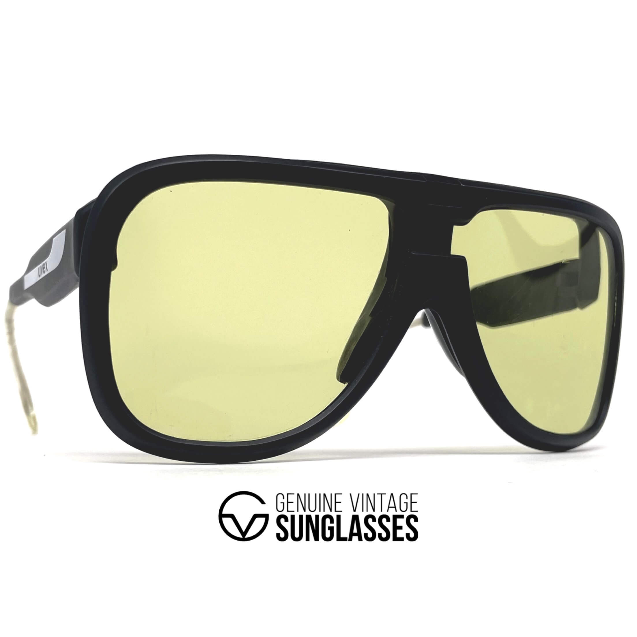 Vintage UVEX X Chef de File shield clip hinge sports sunglasses