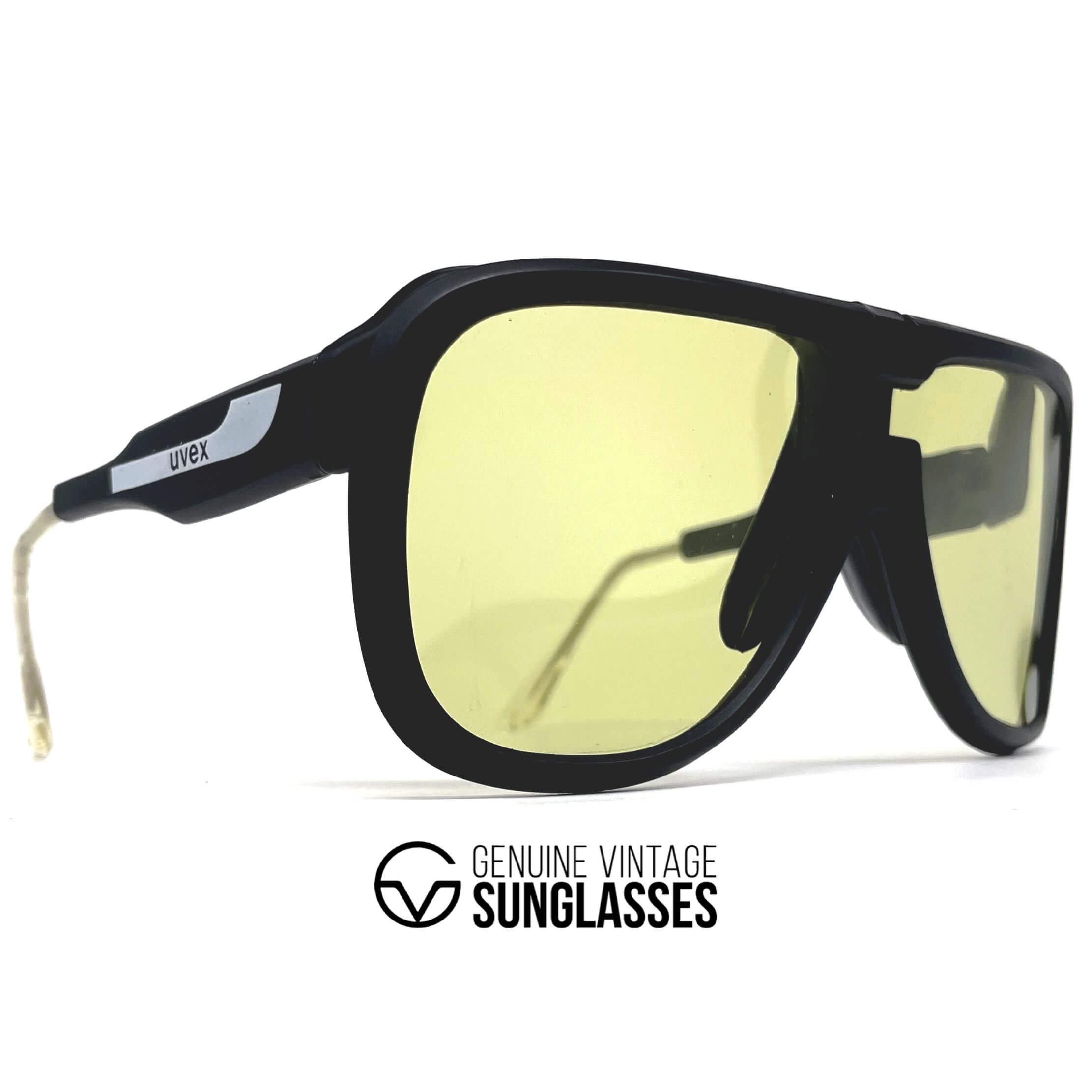 Vintage UVEX X Chef de File shield clip hinge sports sunglasses