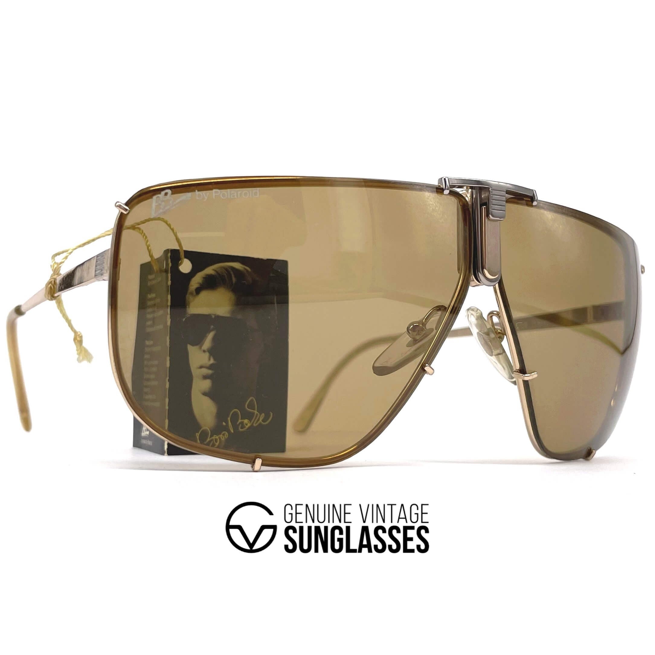Vintage BORIS BECKER 4804A gold aviator sunglasses