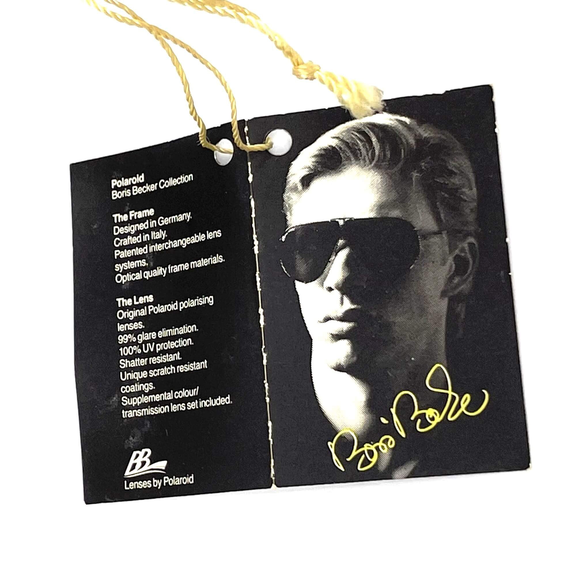 Vintage BORIS BECKER 4804A gold aviator sunglasses