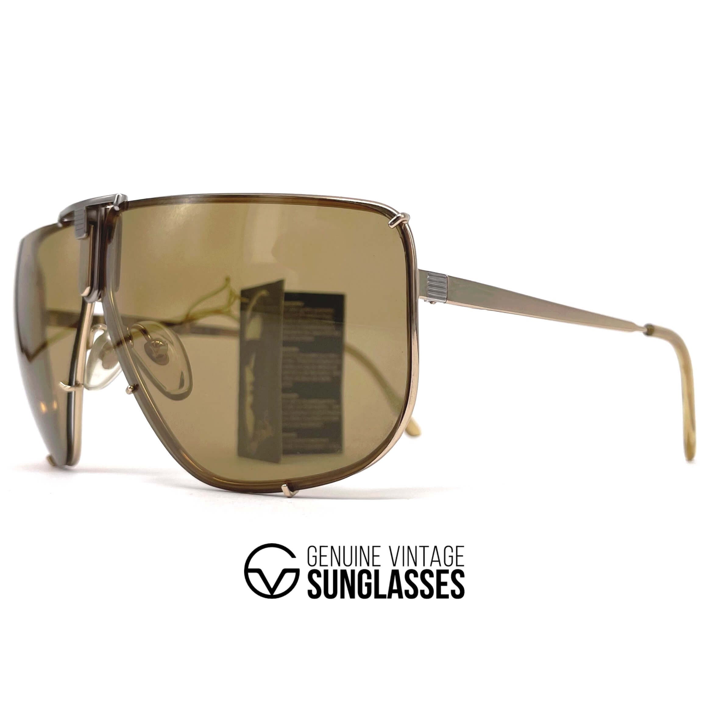 Vintage BORIS BECKER 4804A gold aviator sunglasses