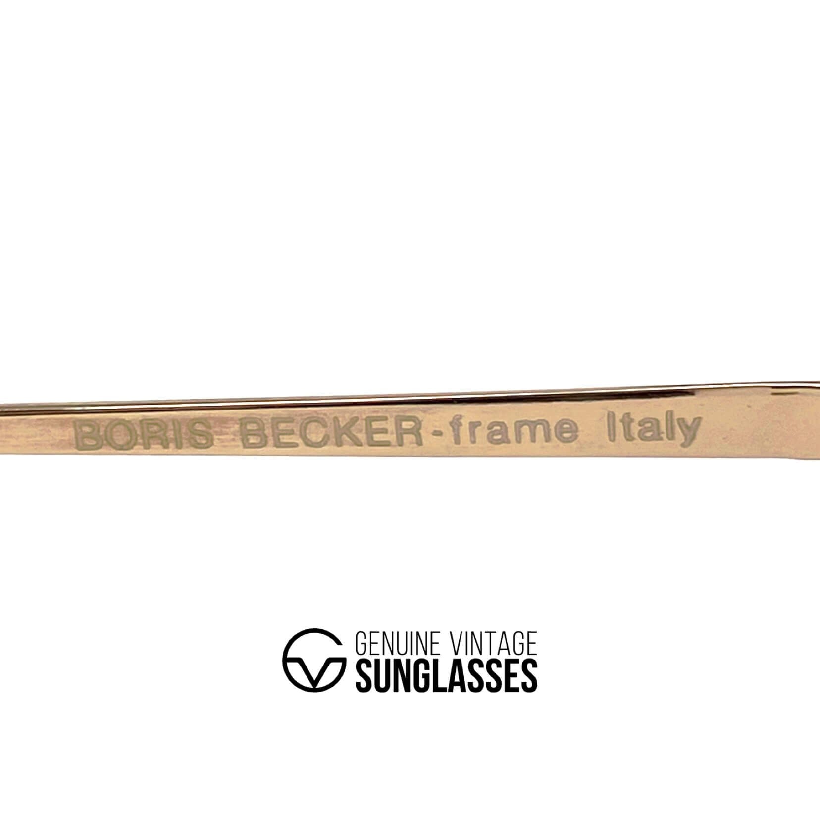Vintage BORIS BECKER 4804A gold aviator sunglasses