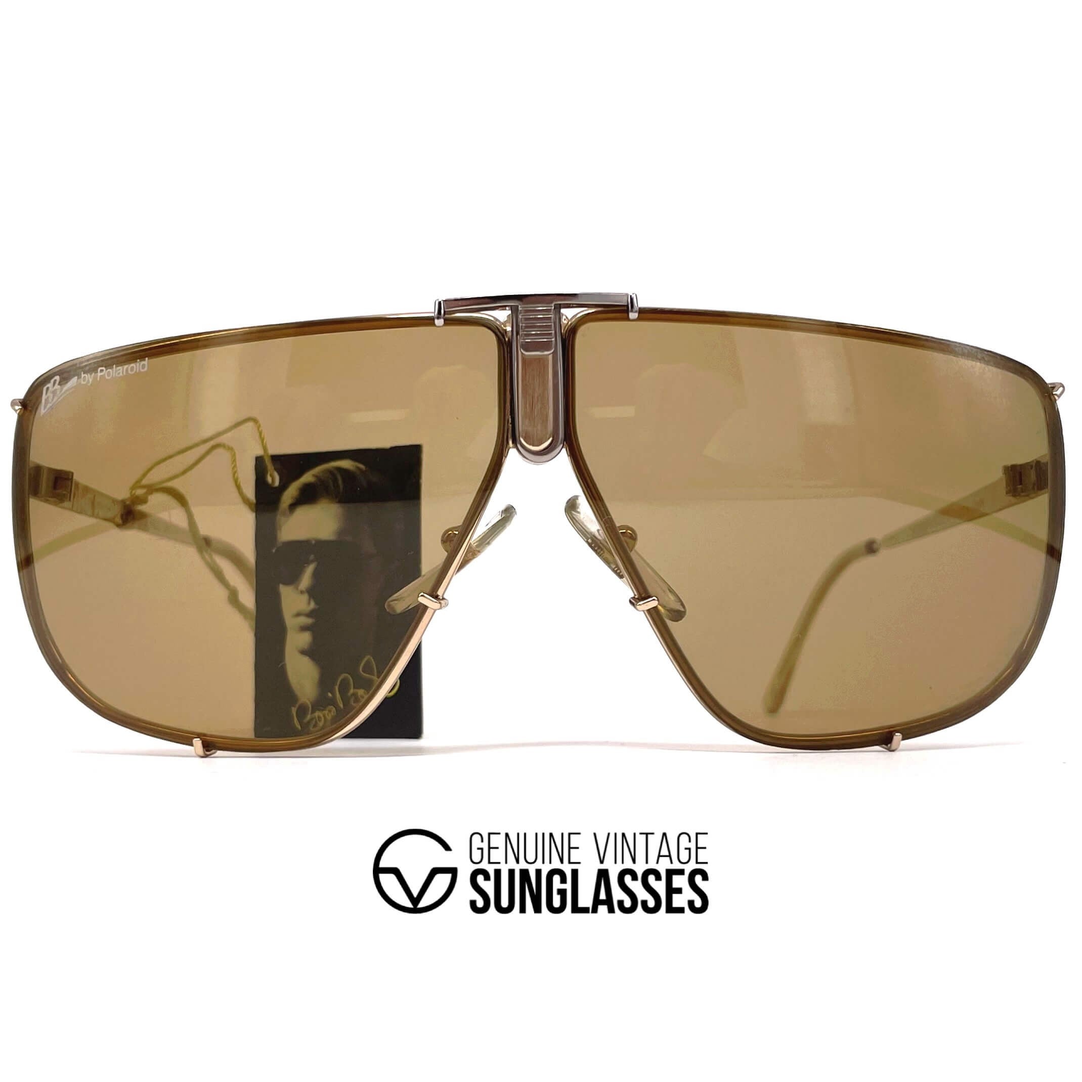 Vintage BORIS BECKER 4804A gold aviator sunglasses