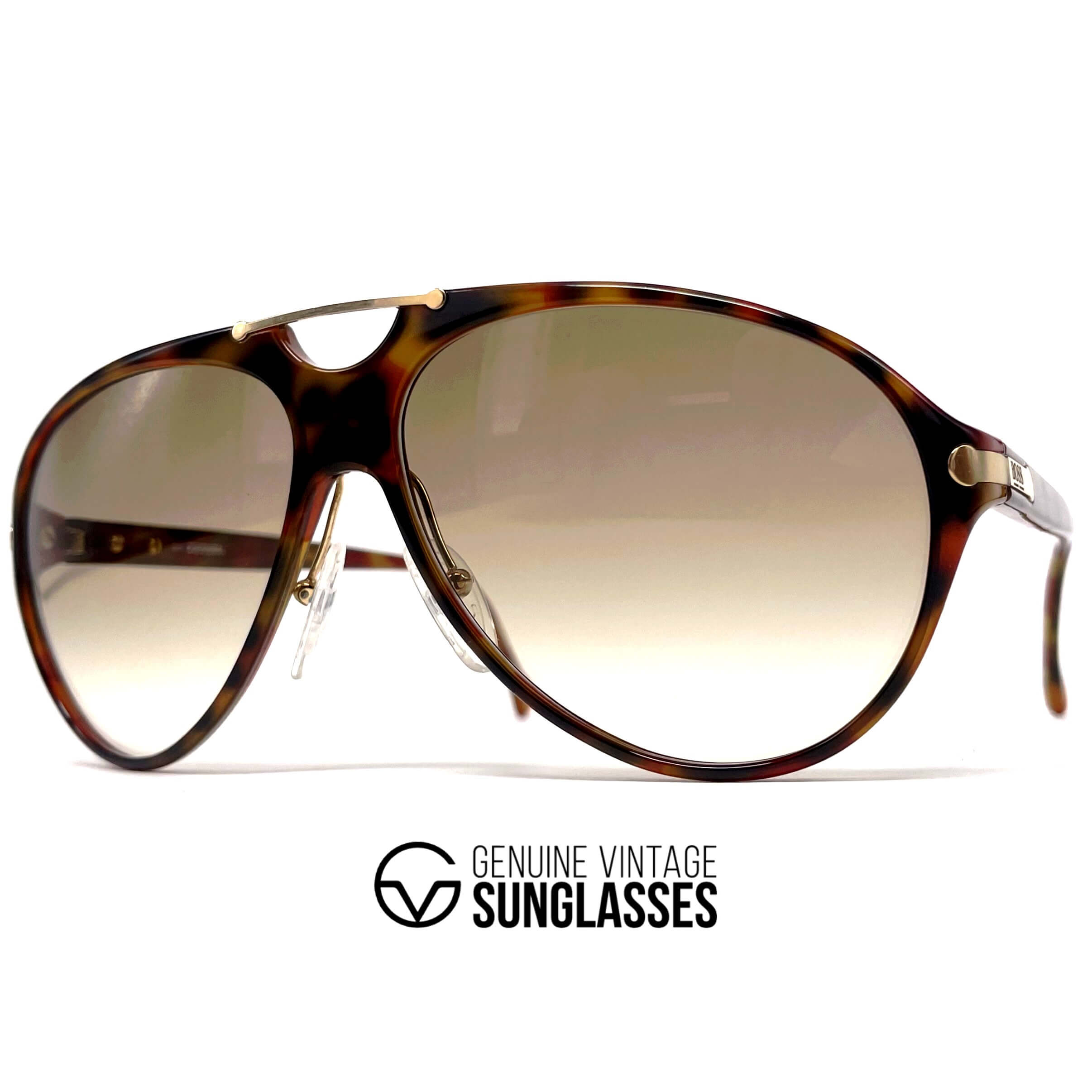 Vintage CARRERA 5169 by BOSS tortoise XL shell aviator sunglasses