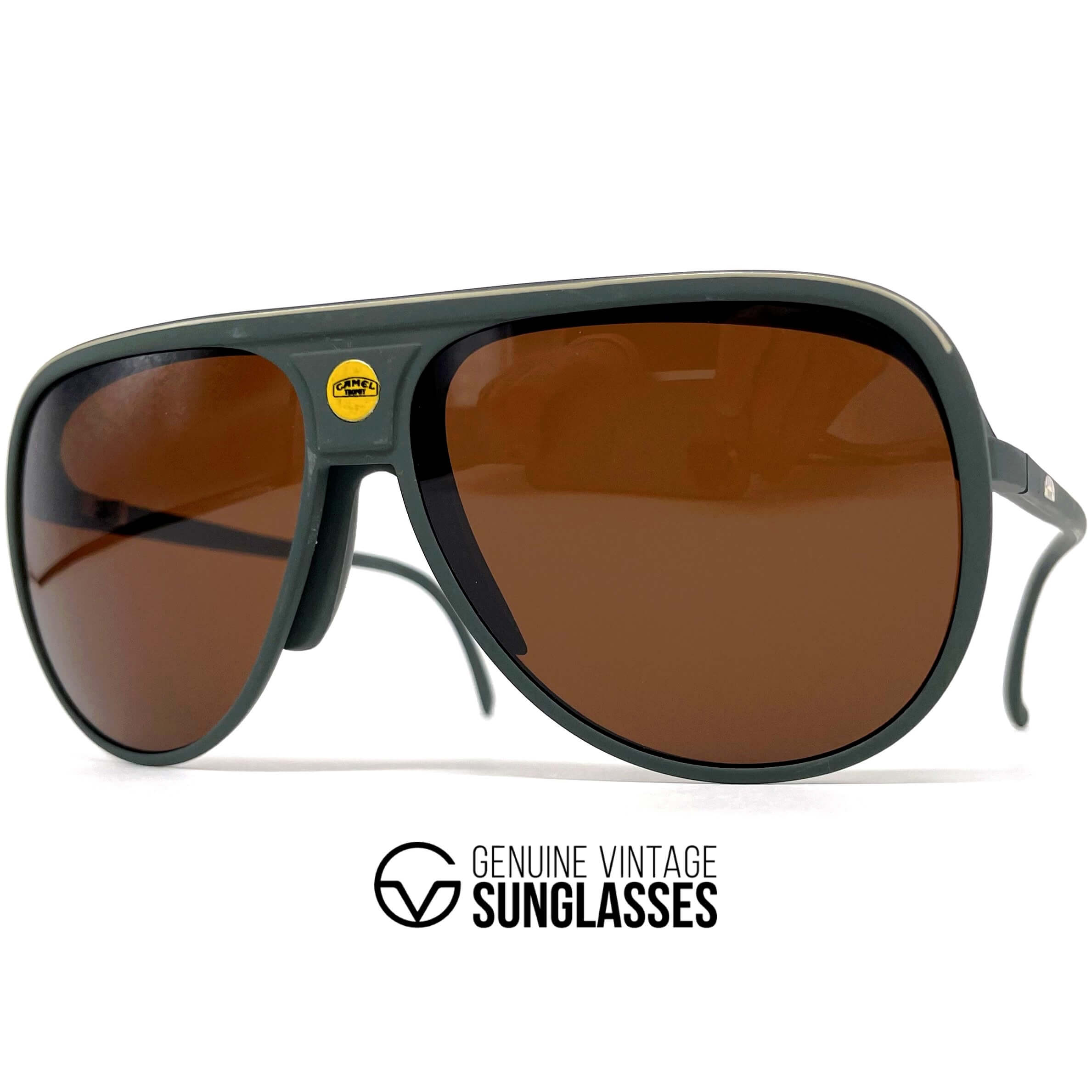 Vintage CAMEL Trophy Clip grey matte sunglasses