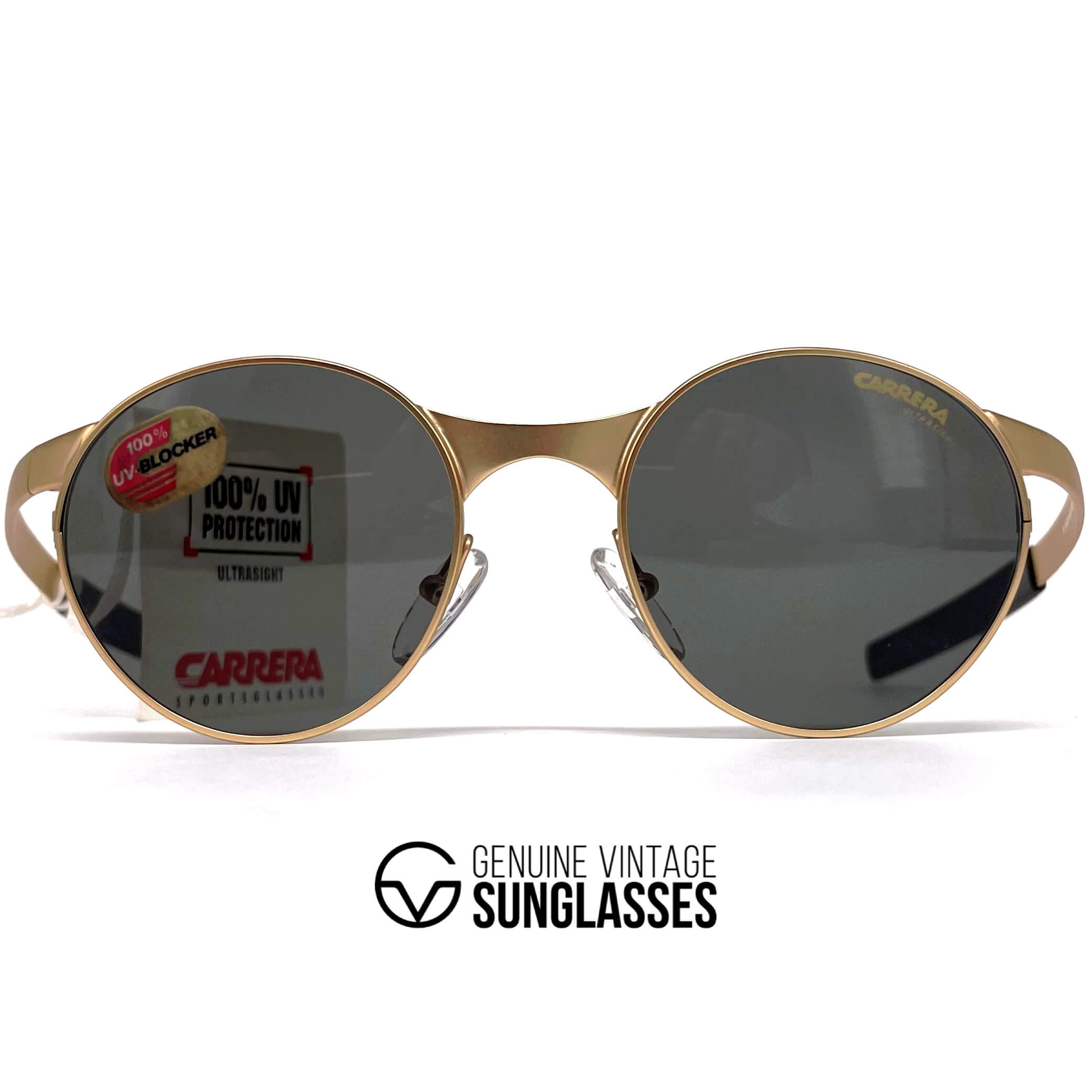 Vintage CARRERA 4821 "Ultrasight" rare round gold sunglasses