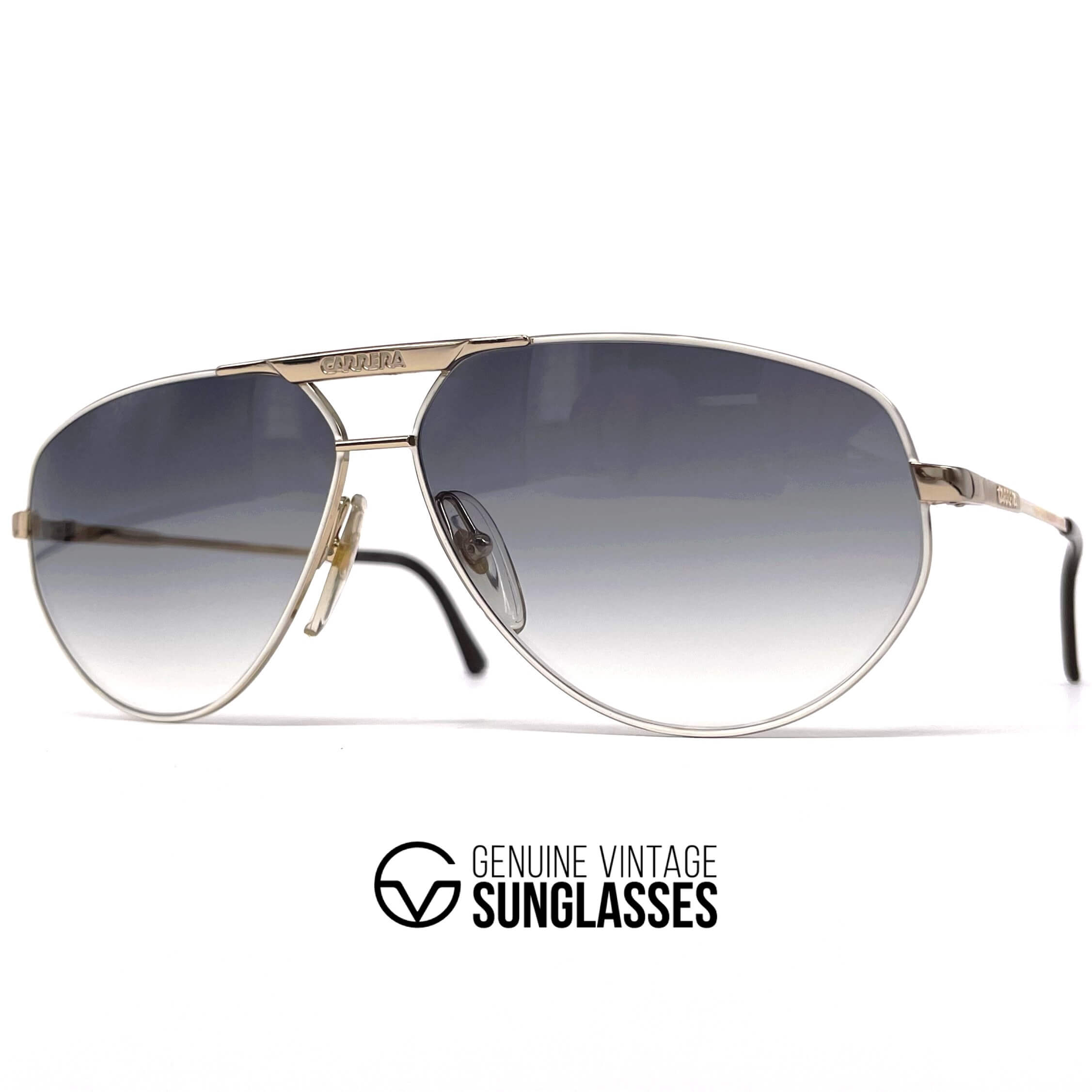 Vintage CARRERA 5322 gold grey aviator sunglasses