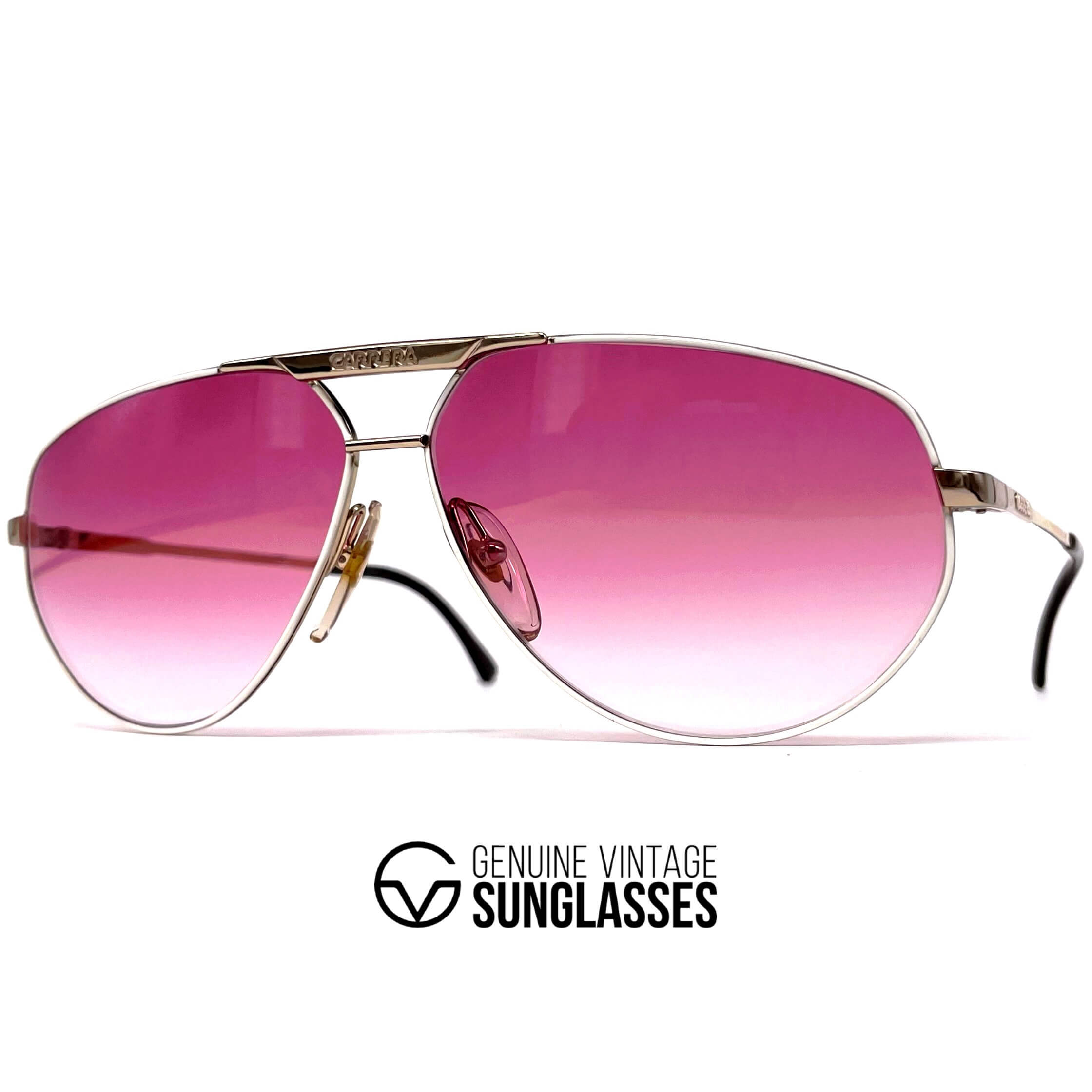 Vintage CARRERA 5322 gold pink aviator sunglasses