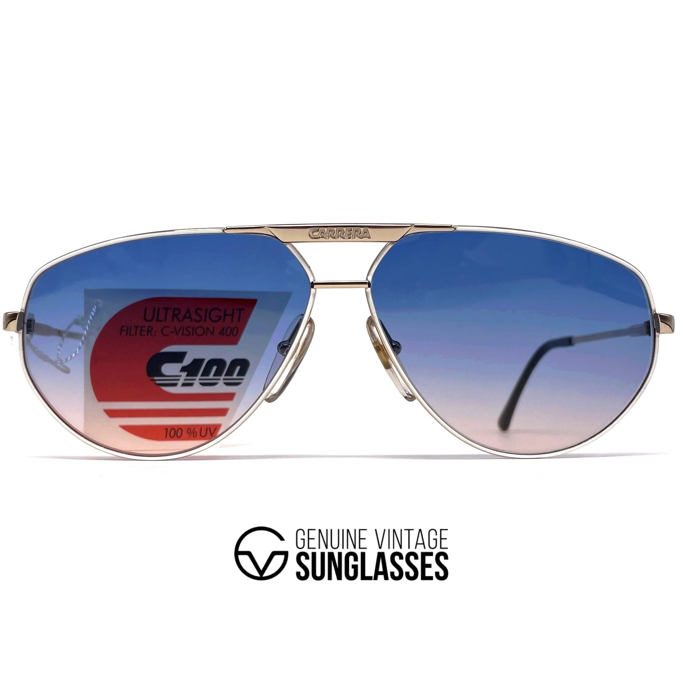 Vintage CARRERA 5322 blue pink aviator sunglasses