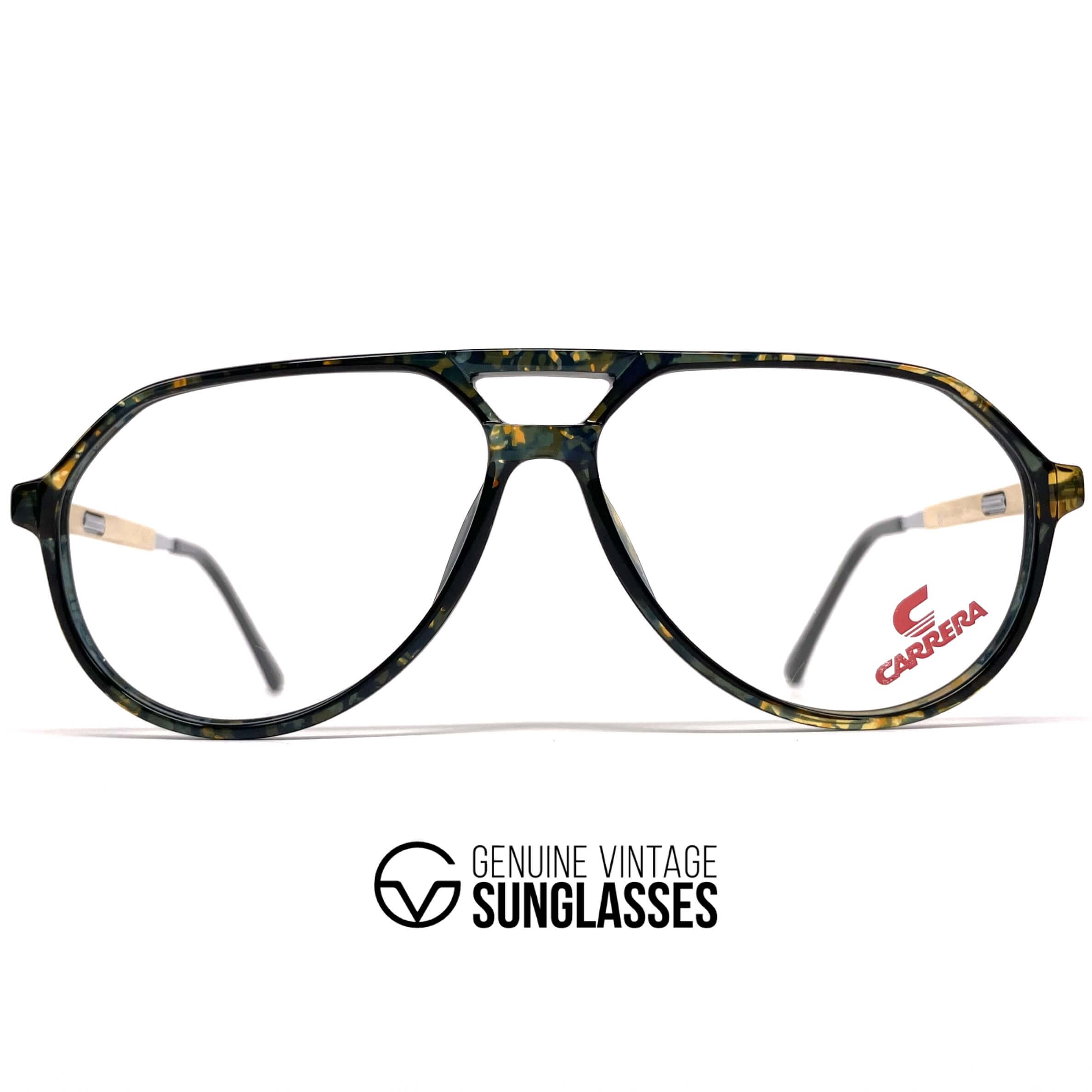 Vintage CARRERA 5389 VARIO marbled aviator glasses frames