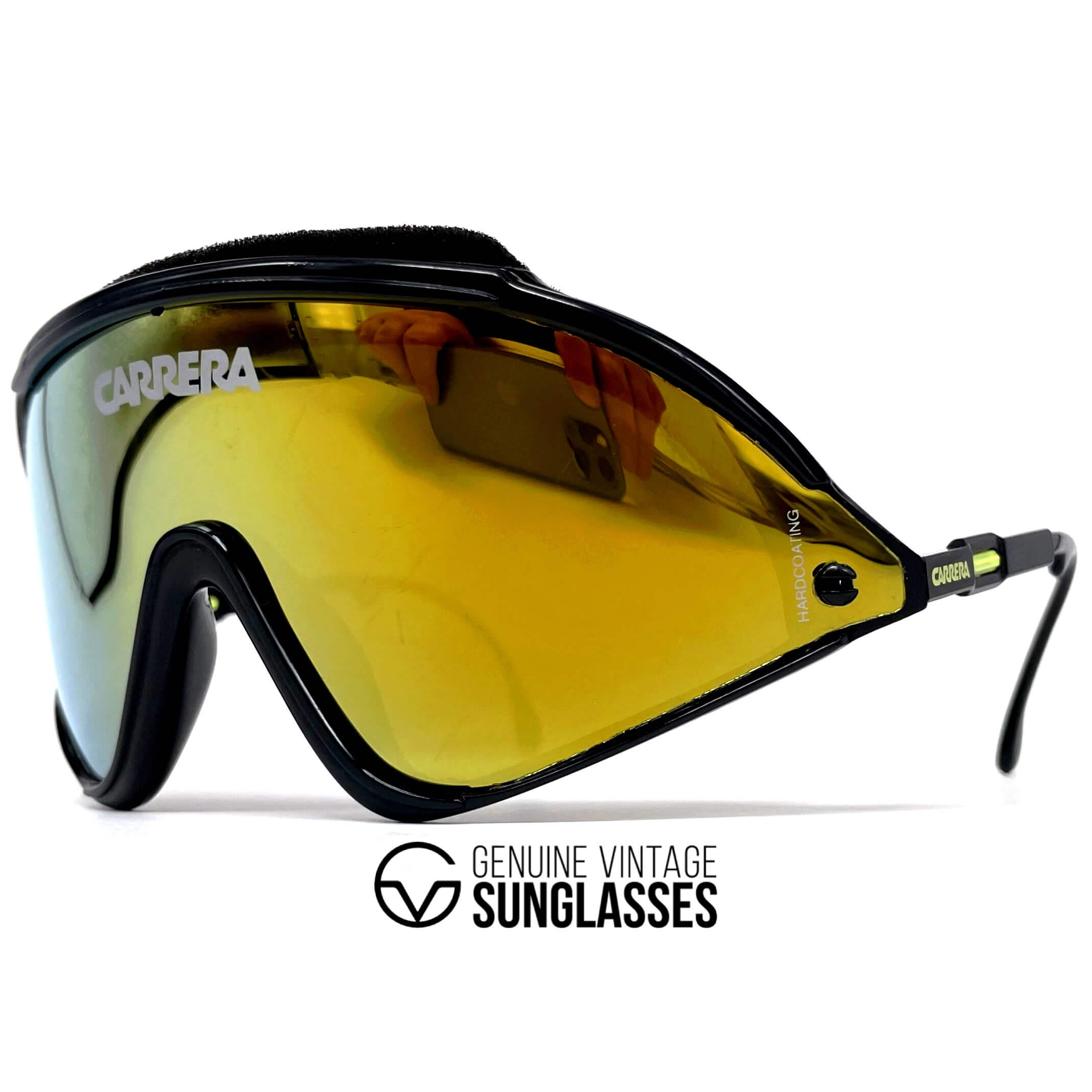 Vintage CARRERA 5435 VARIO rare mirrored black sports sunglasses
