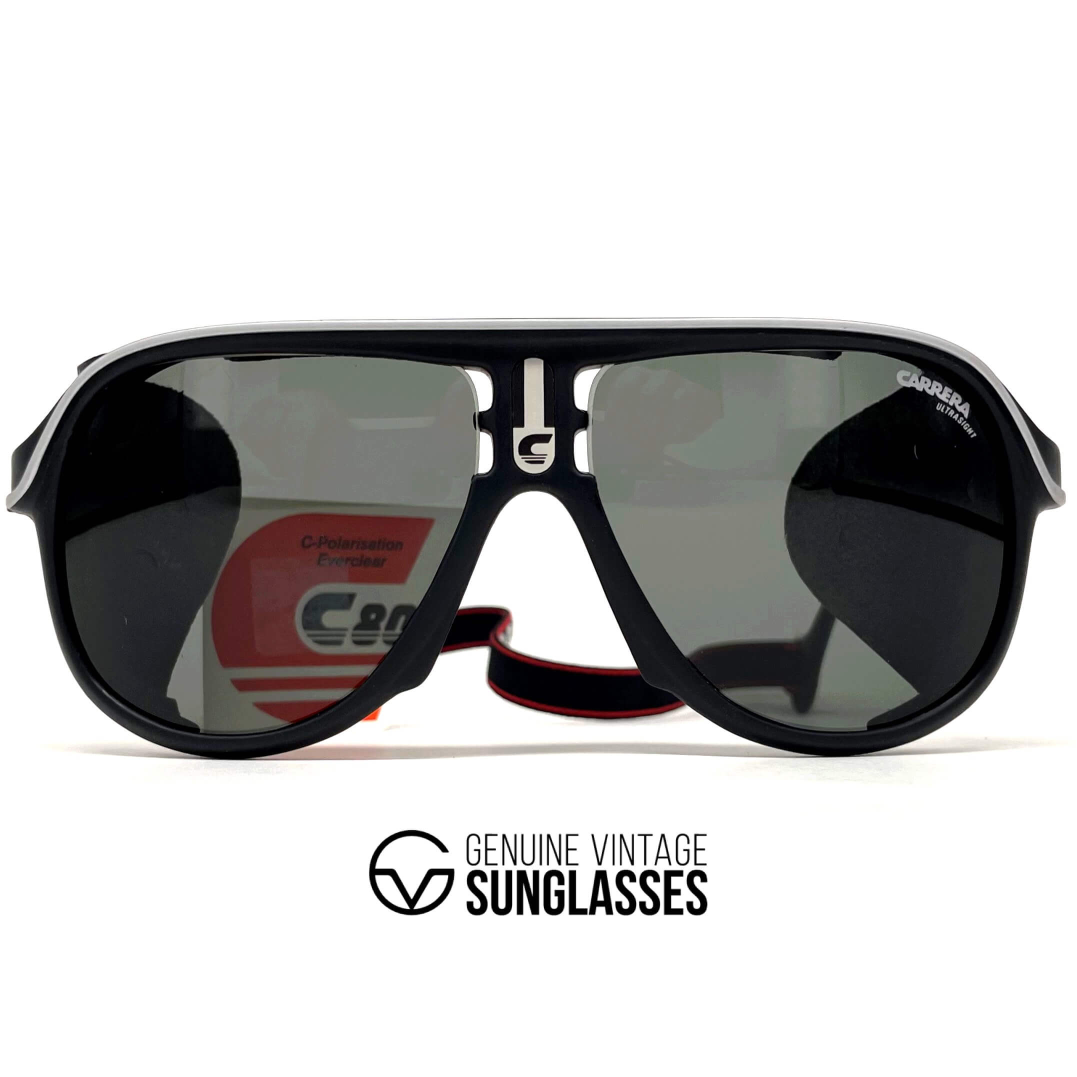 Vintage CARRERA 5544 Ultrasight rare leather glacier sunglasses