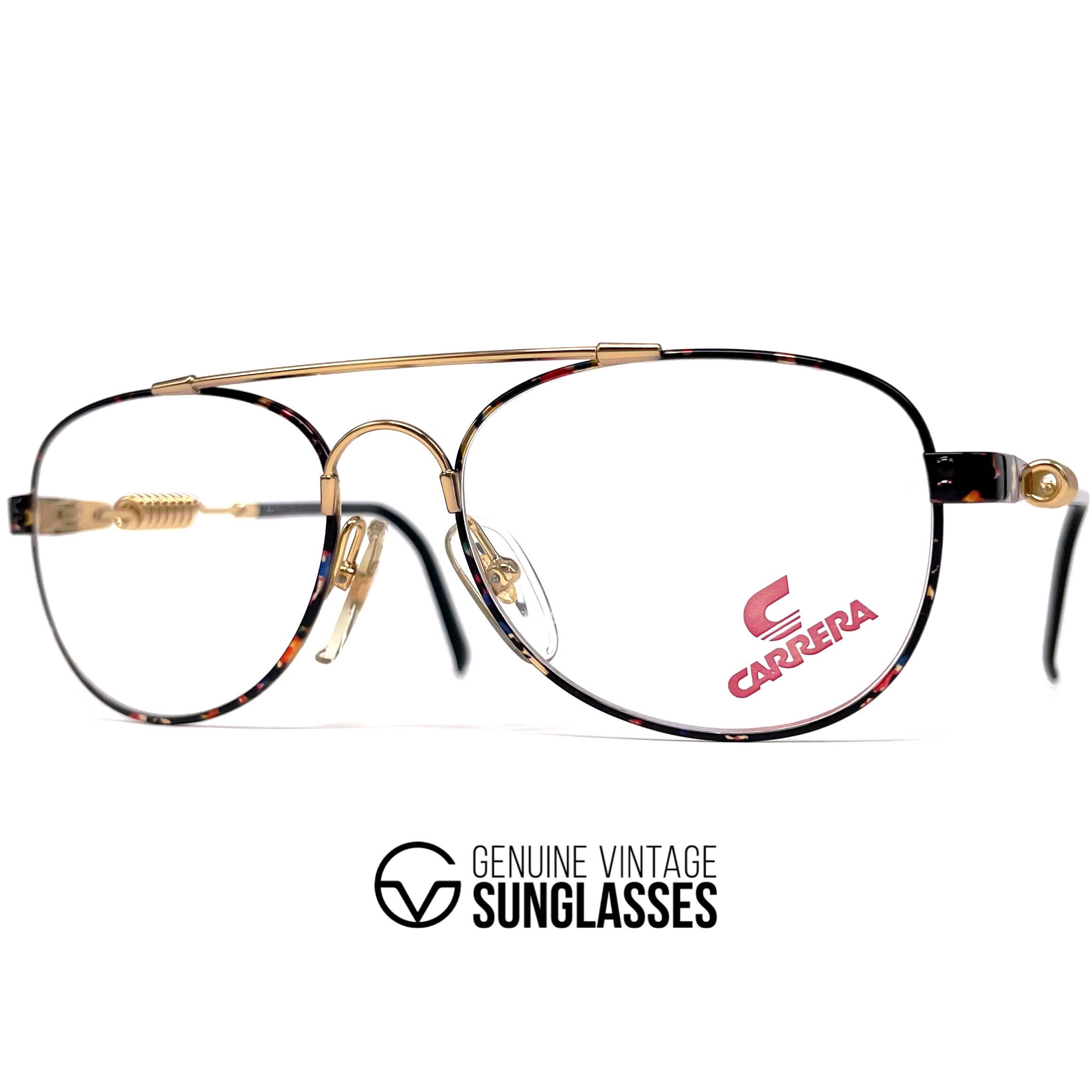 Vintage CARRERA 5742 rare gold coil springs glasses frames