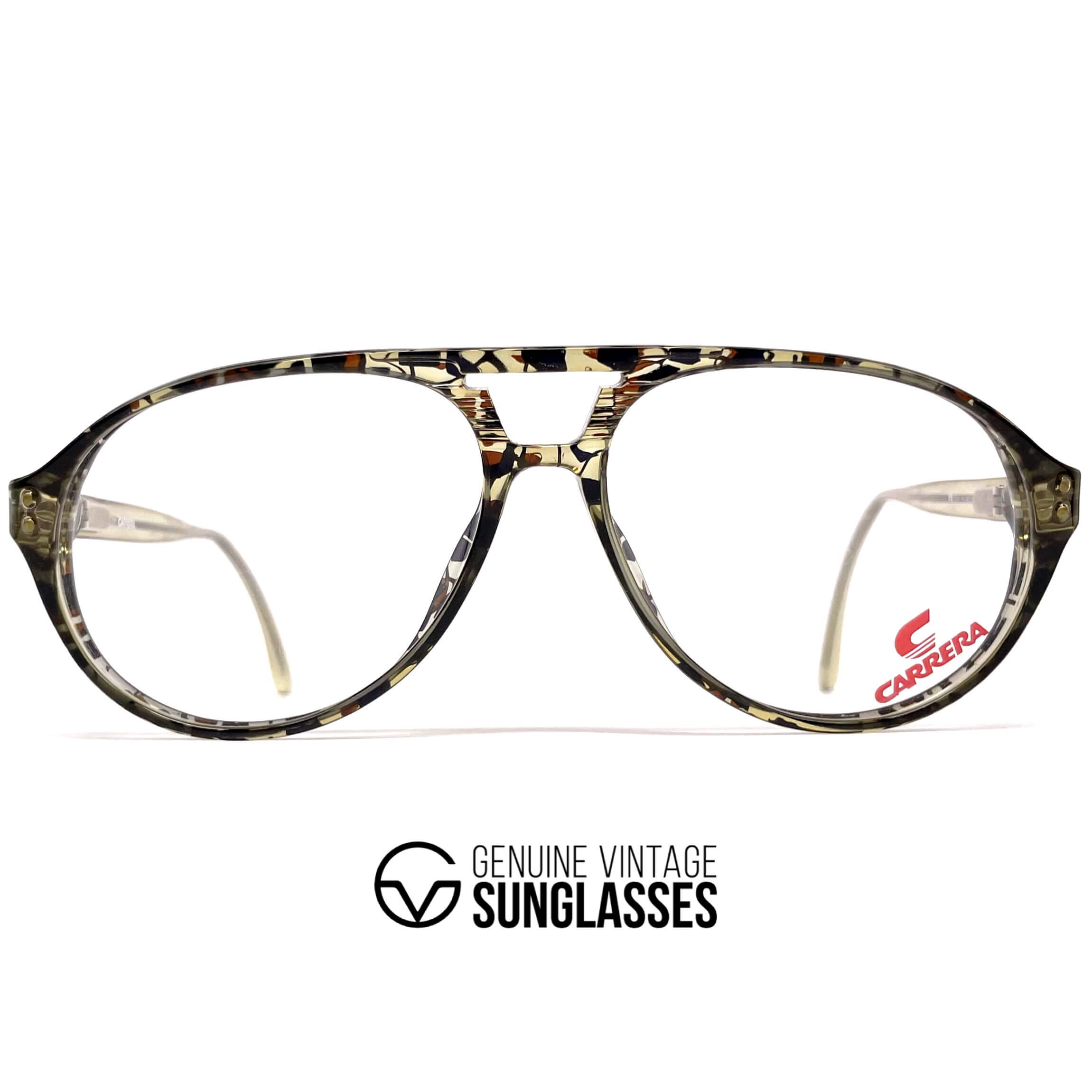 Vintage CARRERA 5747 marbled aviator designer glasses frames