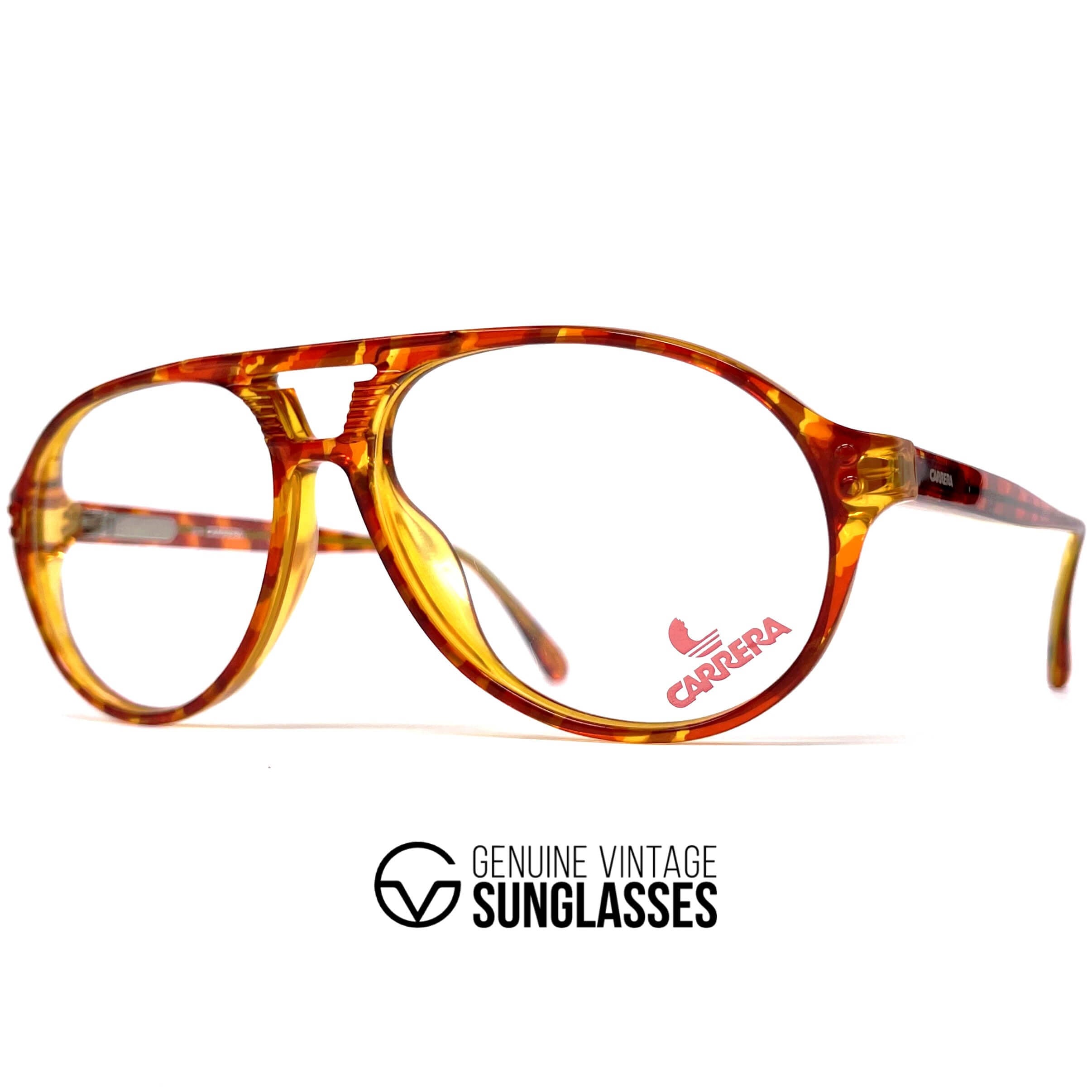 Vintage CARRERA 5747 tortoise shell aviator designer glasses frames