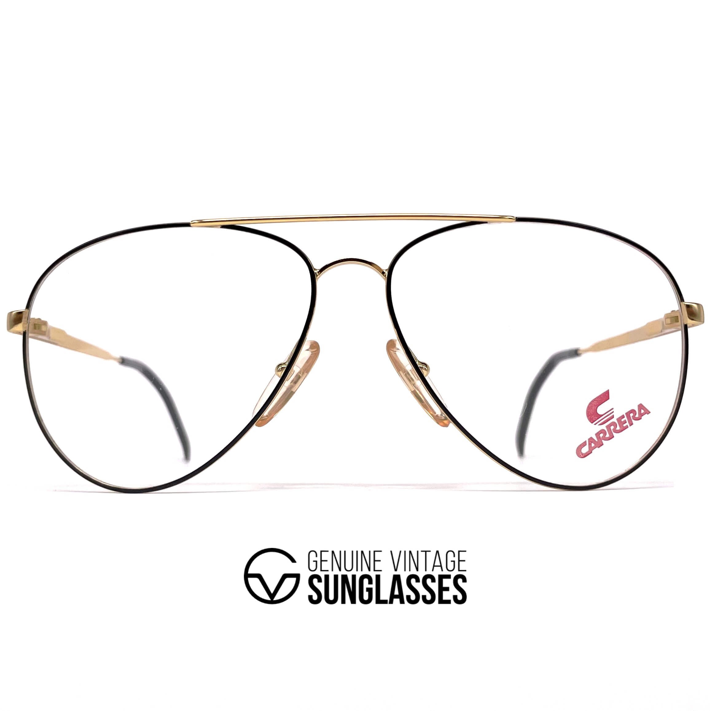 Vintage CARRERA 5748 rare gold aviator glasses frames