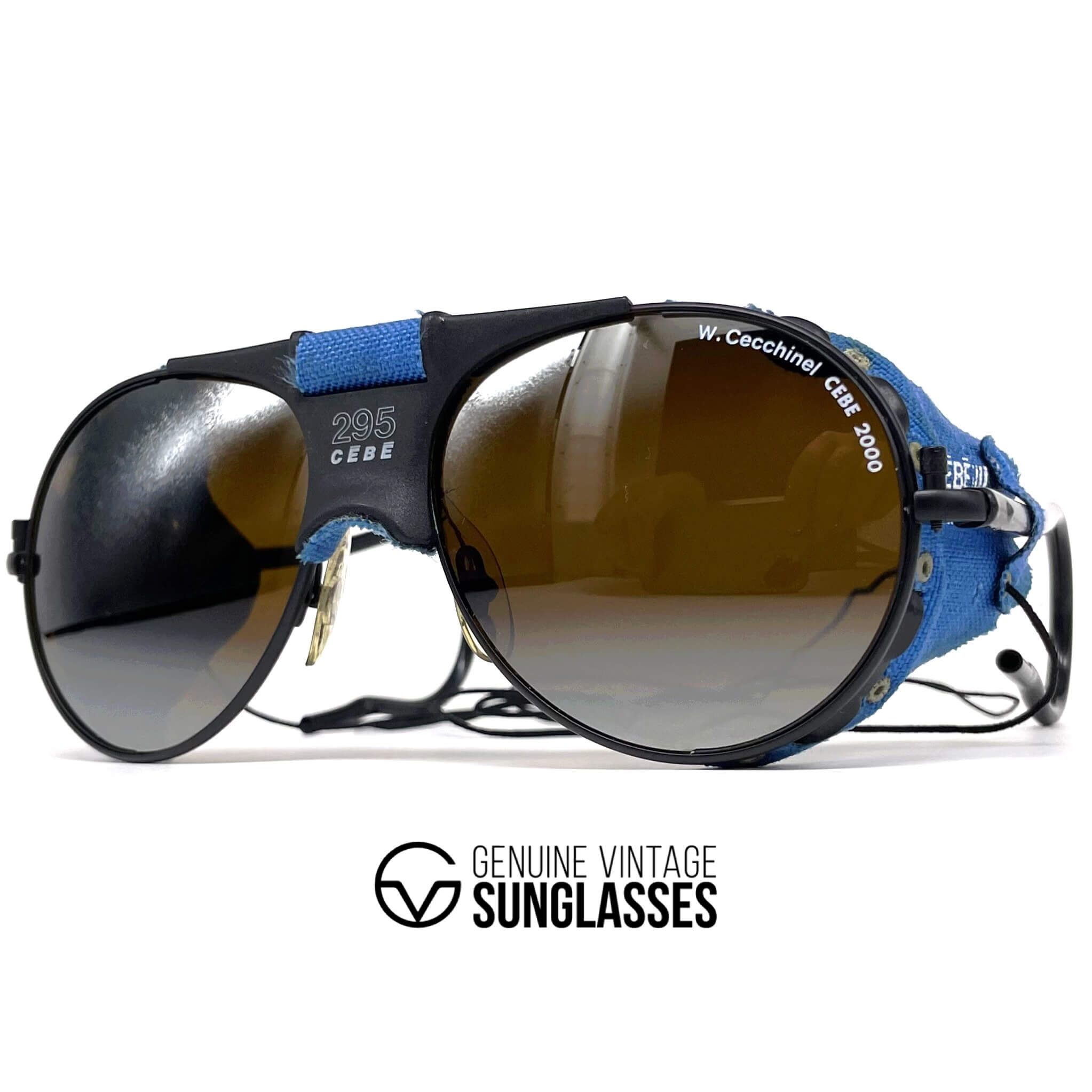 Vintage CEBE 295 Walter Cecchinel rare blue glacier sunglasses