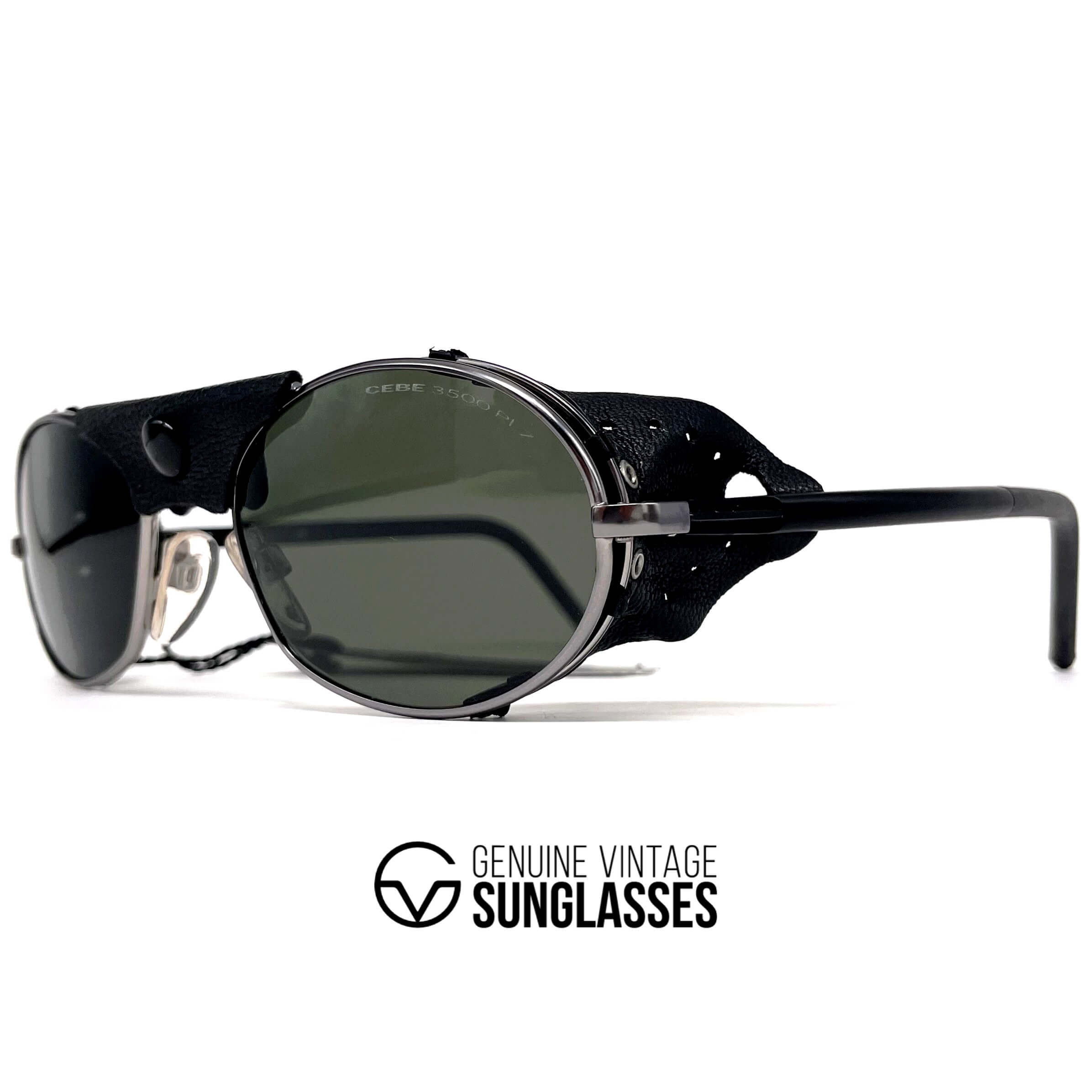 Vintage CEBE 3500 PI leather mineral glacier sports sunglasses