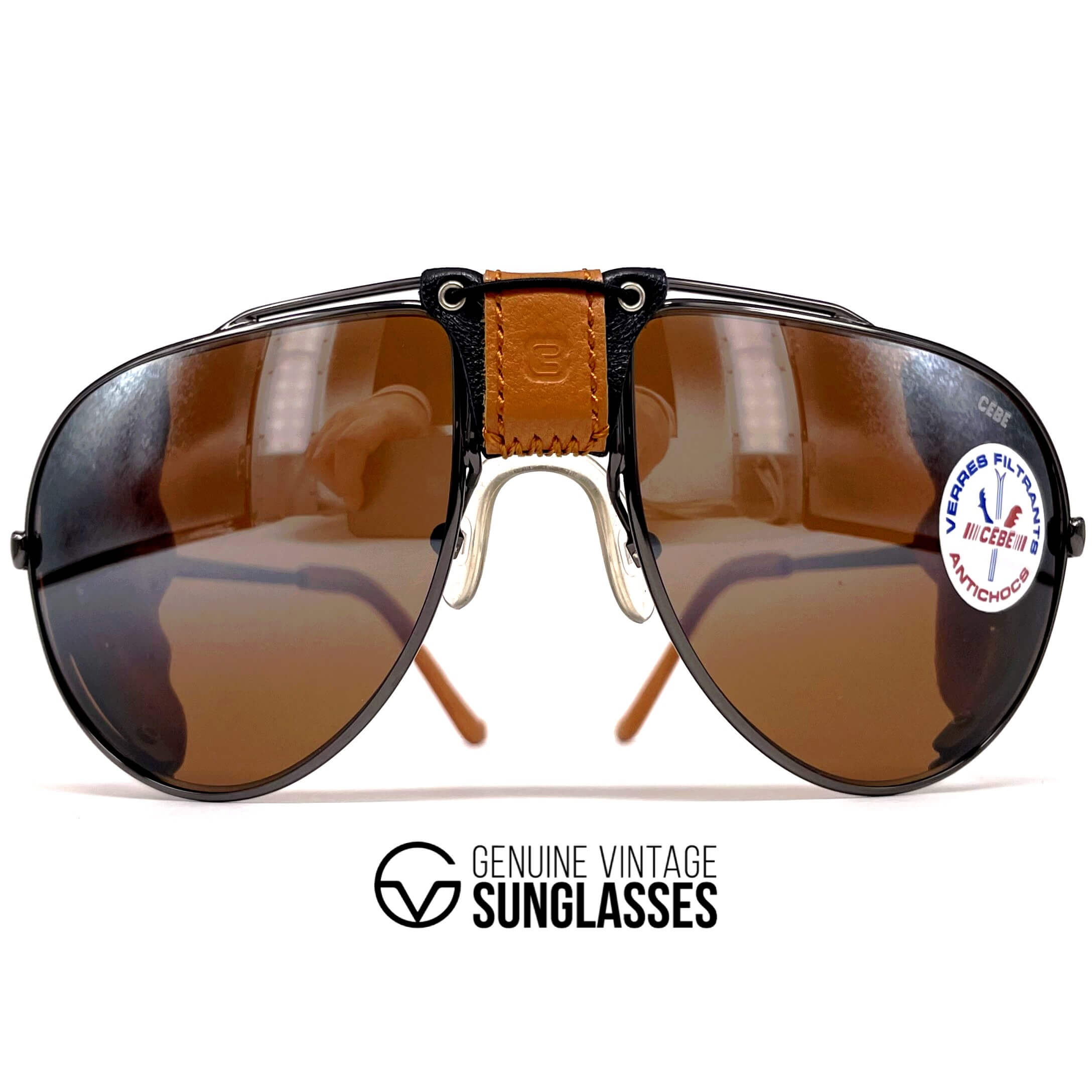 Vintage CEBE Dakar rare metal glacier sunglasses