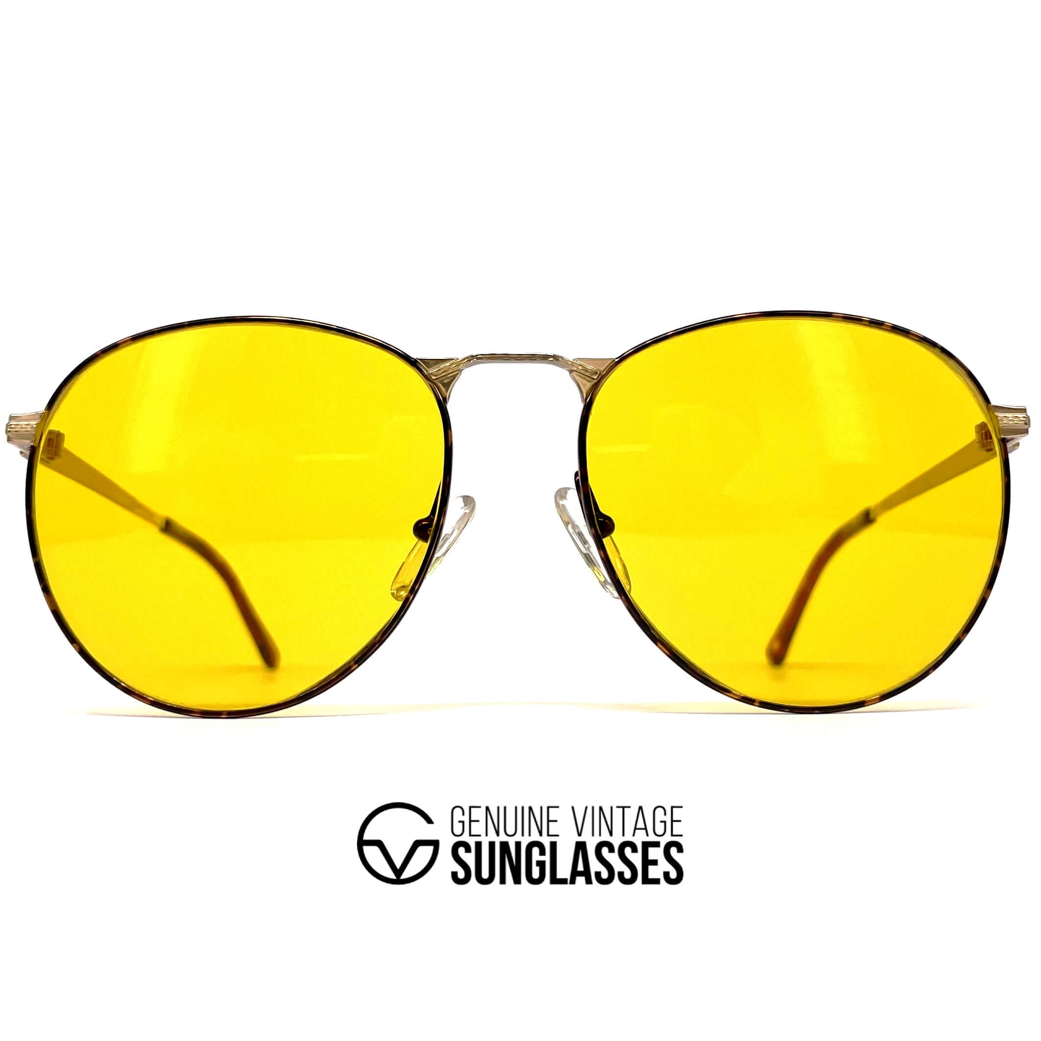 Vintage DUNHILL 6065 round gold plated kalichrome sunglasses
