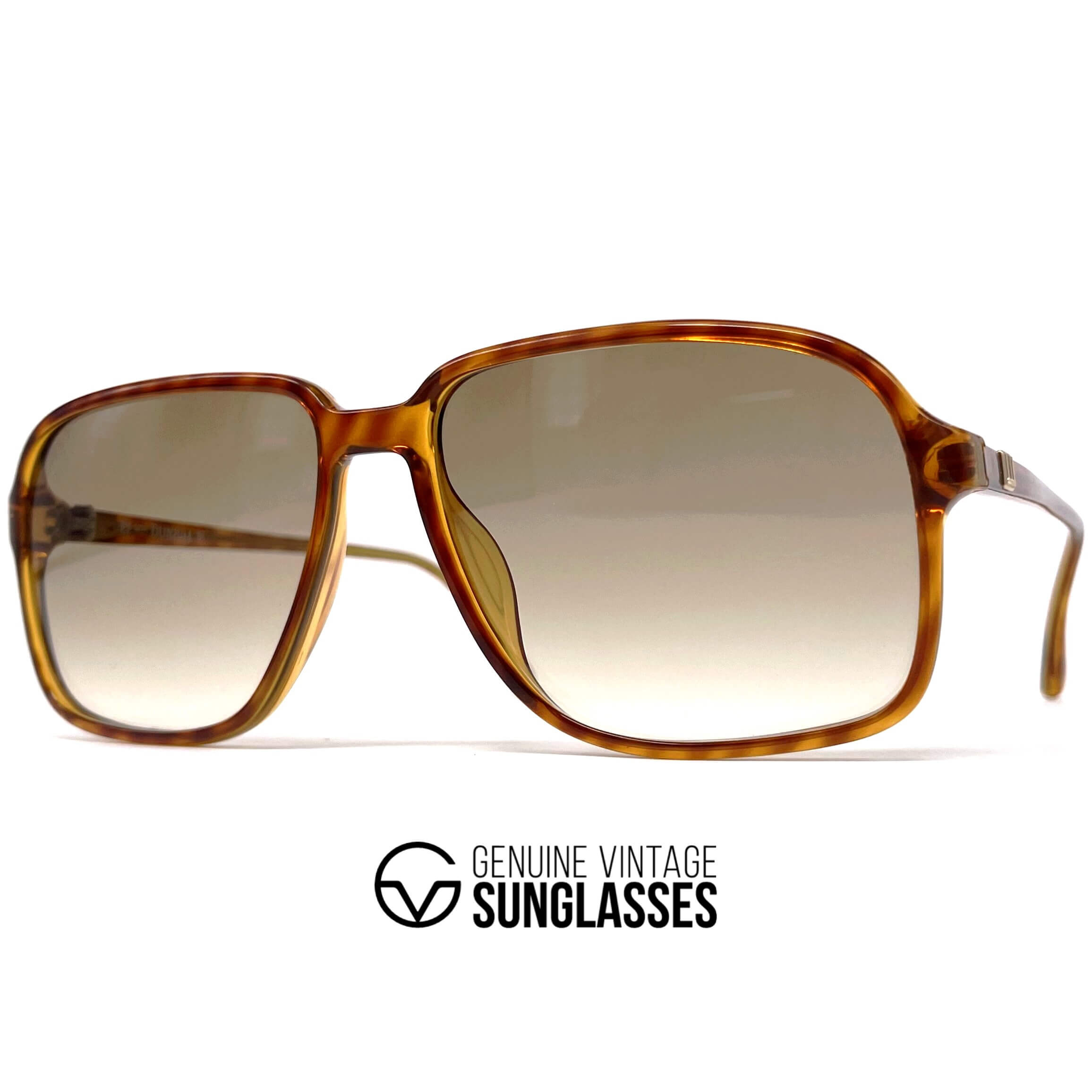 Vintage DUNHILL 6110 rare tortoise shell aviator sunglasses