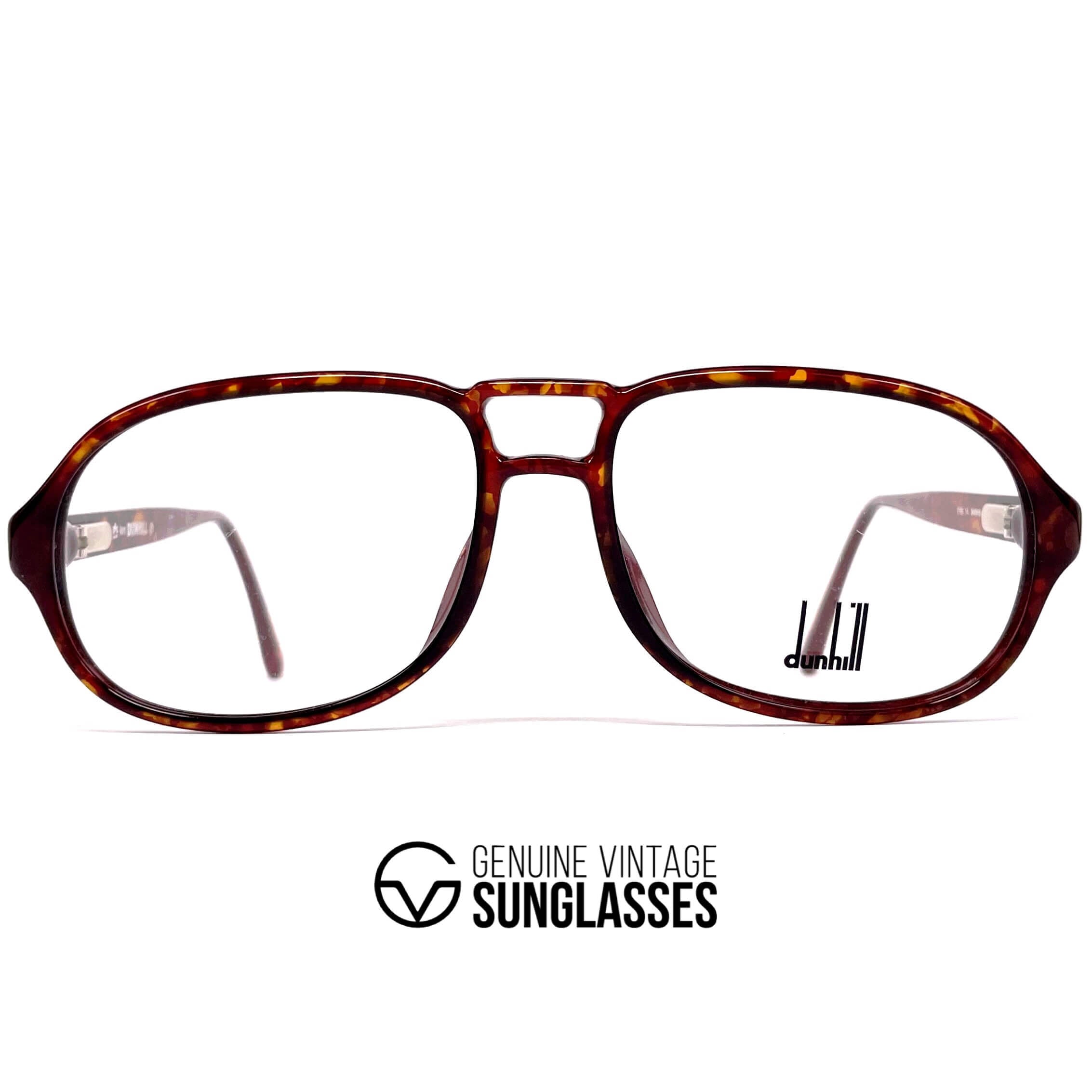 Vintage DUNHILL 6155 rare dark havana aviator glasses frames
