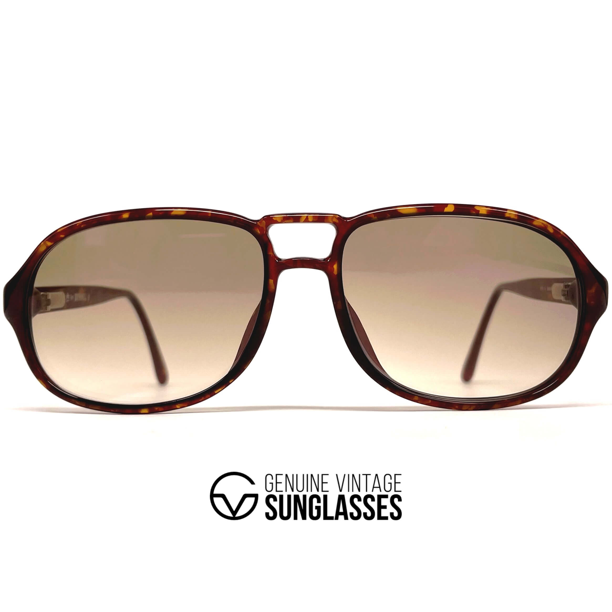 Vintage DUNHILL 6155 rare dark havana aviator sunglasses