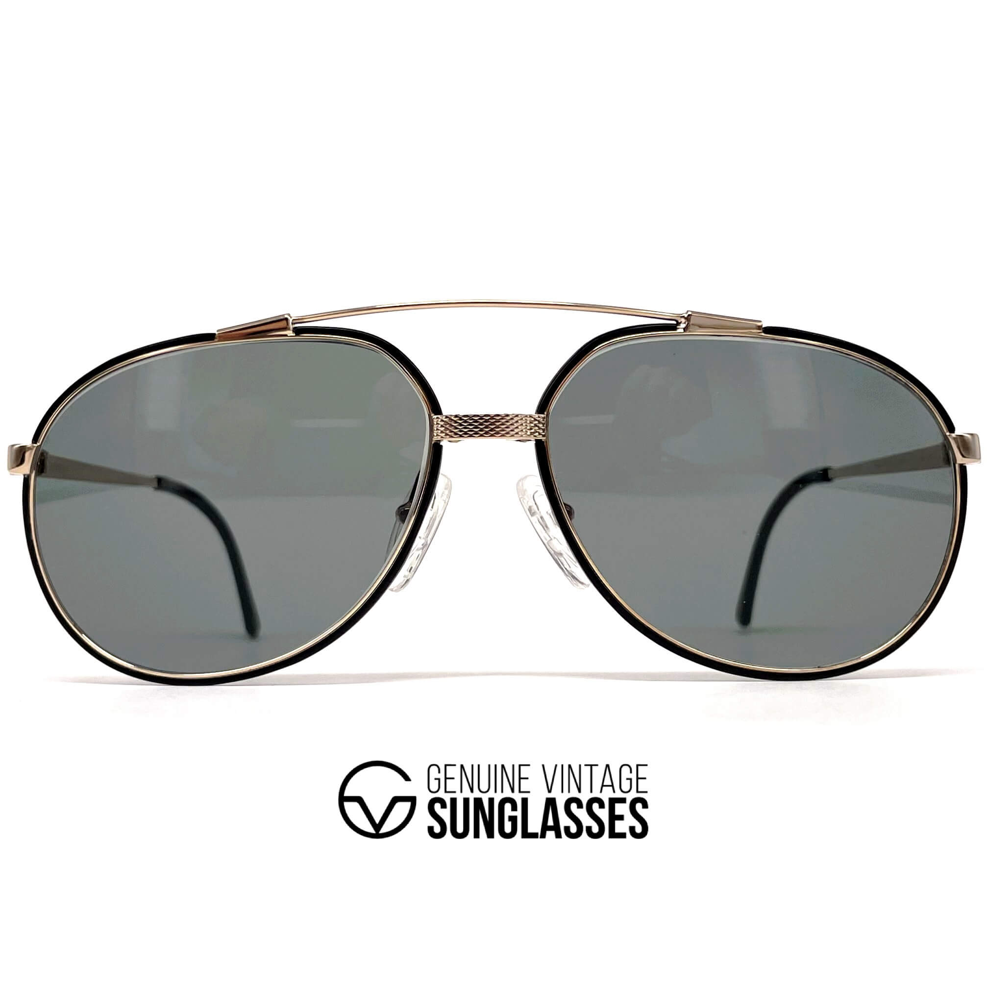 Vintage DUNHILL 6174 gold plated rhodanized aviator sunglasses