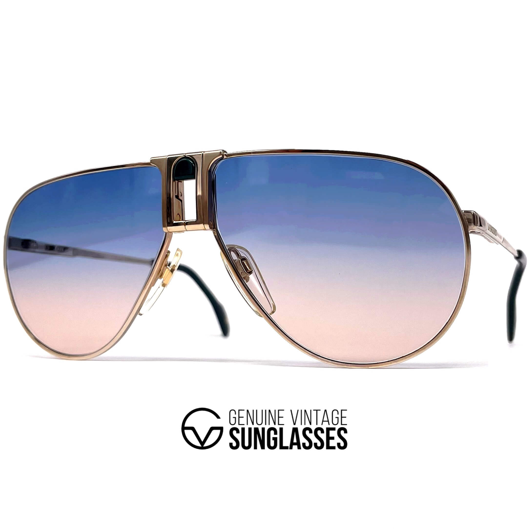 Vintage LONGINES 0154 METZLER rare designer aviator sunglasses
