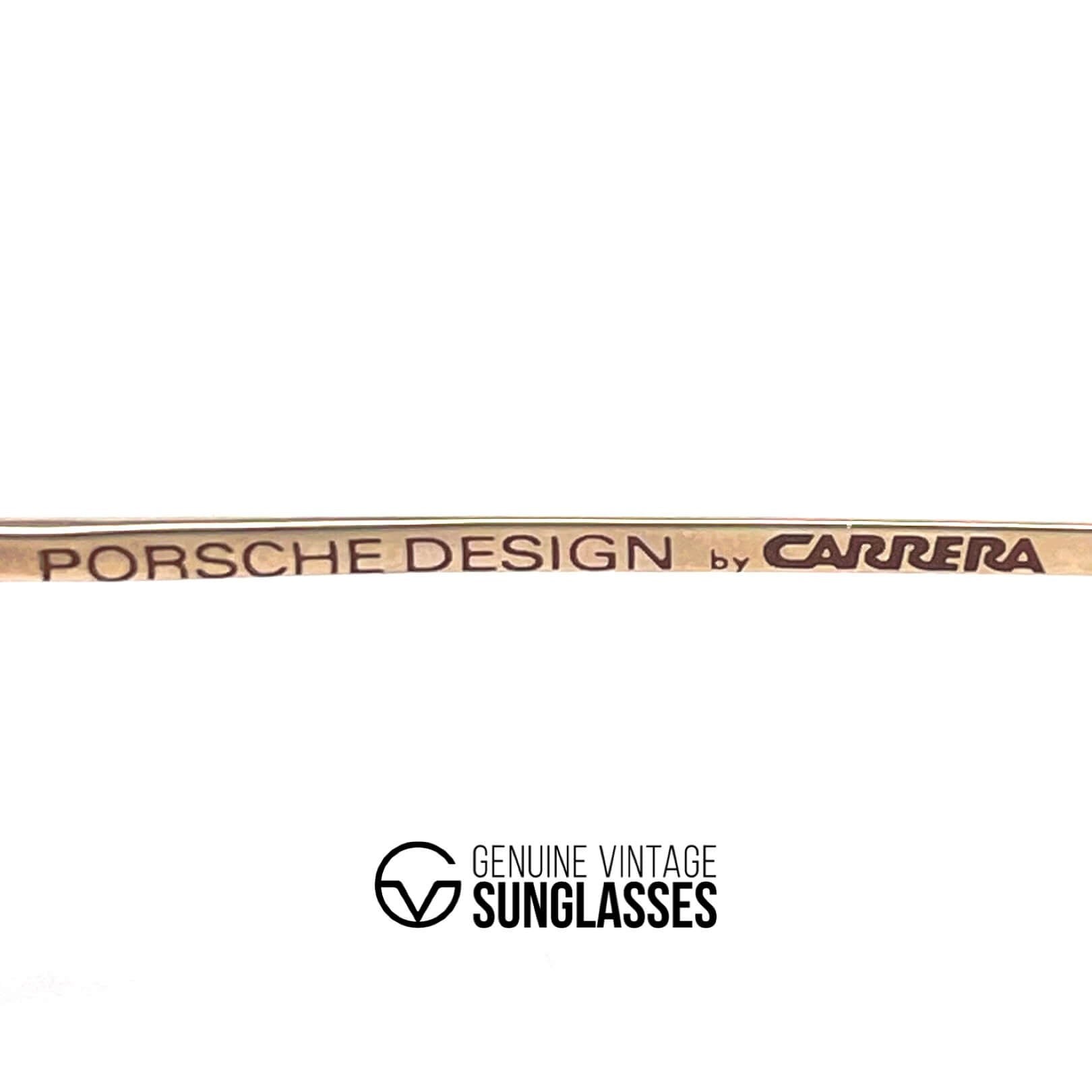Vintage PORSCHE DESIGN by CARRERA 5661 gold rimless sunglasses