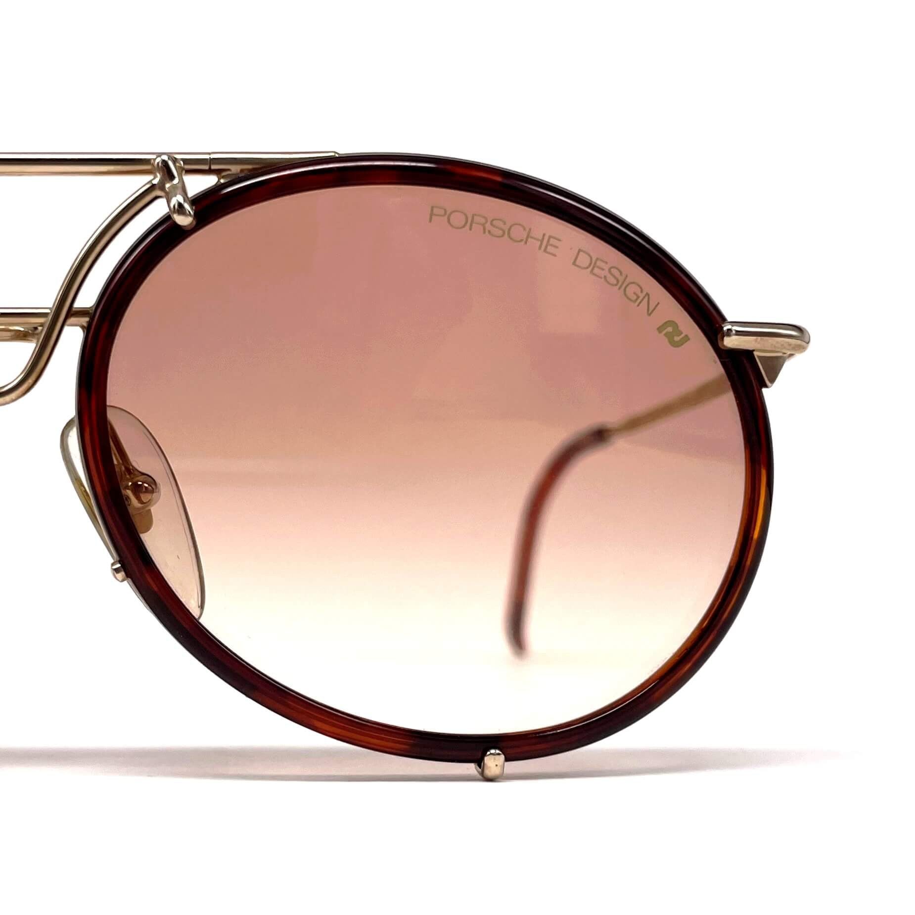 Vintage PORSCHE DESIGN by CARRERA 5661 gold rimless sunglasses