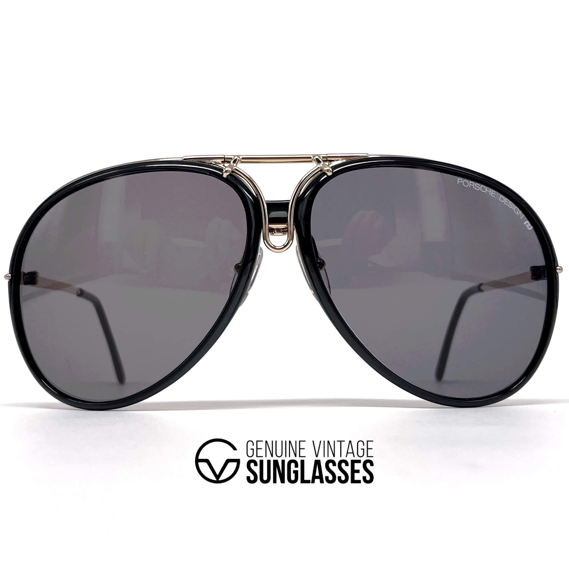 Vintage PORSCHE DESIGN by CARRERA 5632 black designer sunglasses