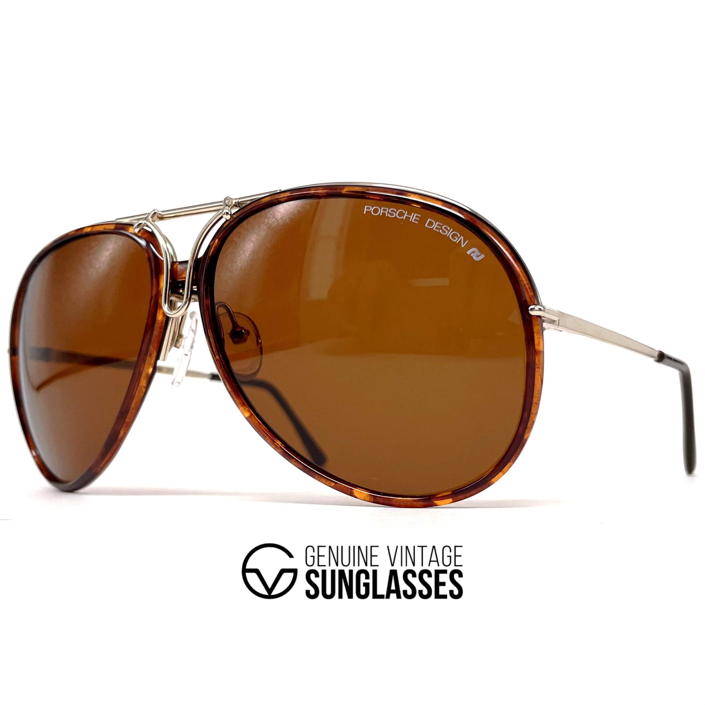 Vintage PORSCHE DESIGN by CARRERA 5632 brown designer sunglasses