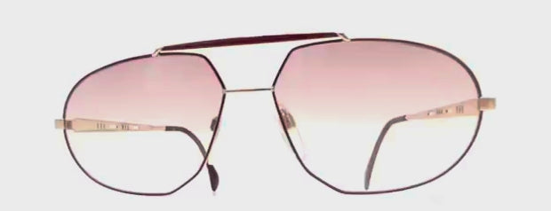 Vintage SILHOUETTE M 7136 gold aviator sunglasses