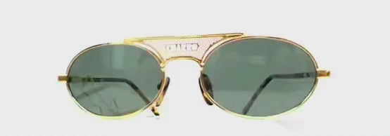 Vintage CHARRO 4366 B By POLAROID gold sunglasses