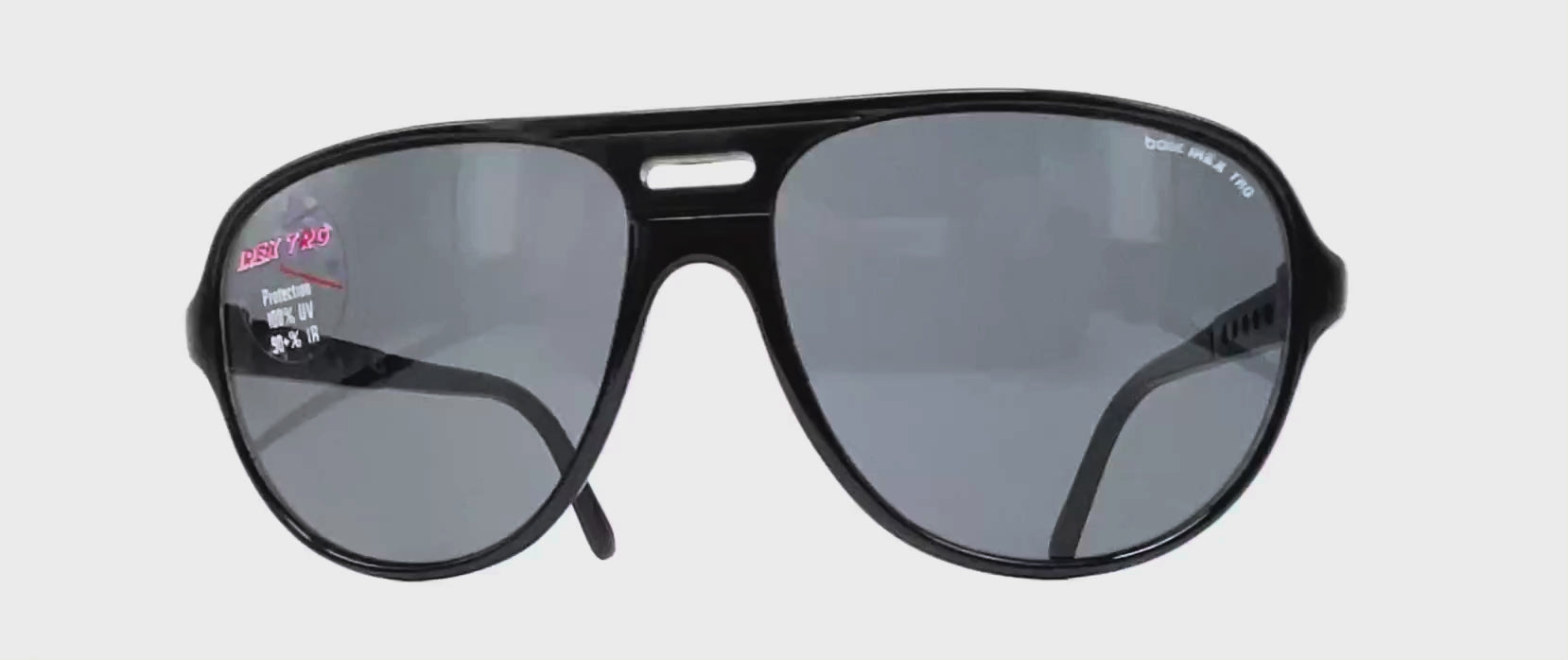 Vintage BOLLE 424 Irex TRG black aviator sports sunglasses