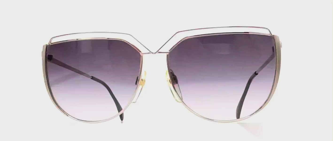 Vintage SILHOUETTE M 6046 rare gold sunglasses