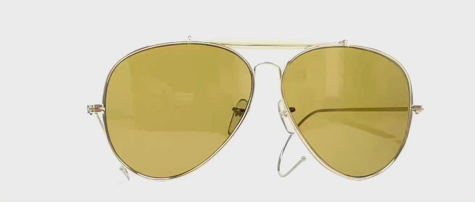 Vintage VUARNET POUILLOUX 5218 Sport gold aviator sunglasses